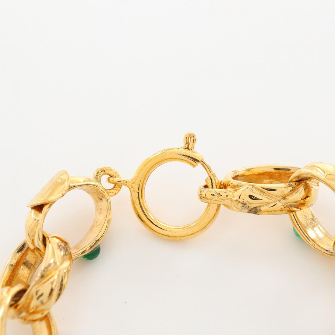 Chanel Gripoix Glass Gold Bracelet