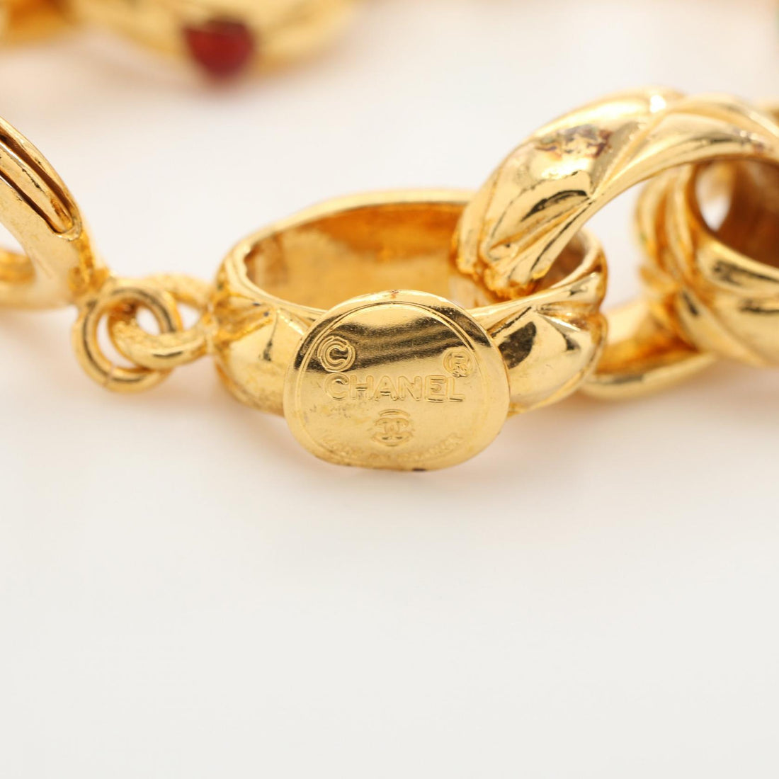 Chanel Gripoix Glass Gold Bracelet