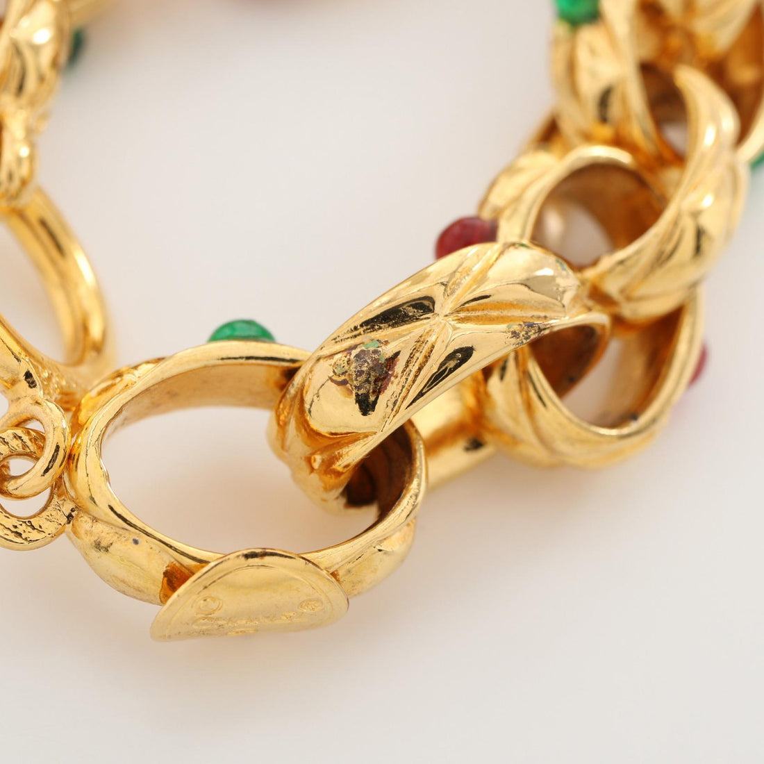 Chanel Gripoix Glass Gold Bracelet