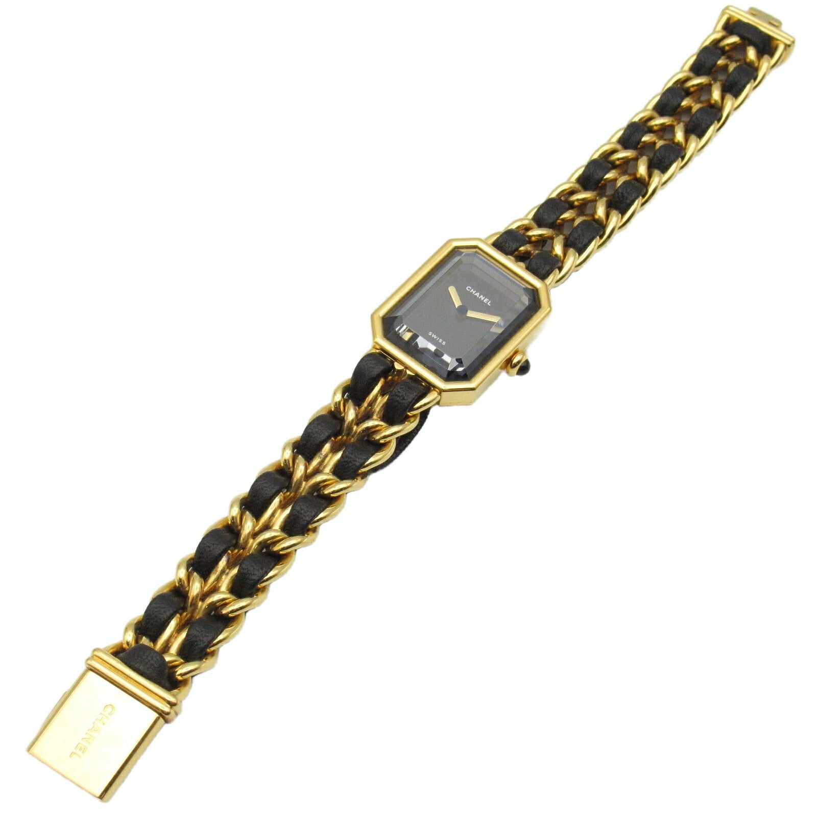 Chanel Premiere L Watch Gold Plated Leather H0001