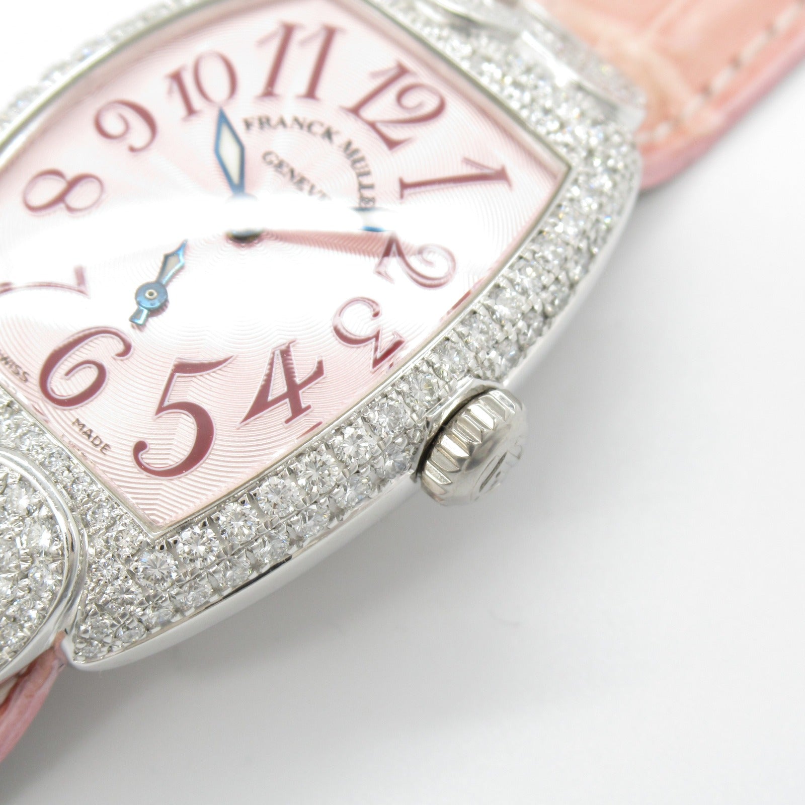 Franck Muller Tonneau Curvex K18WG Diamond Watch 1750 S6 HJ