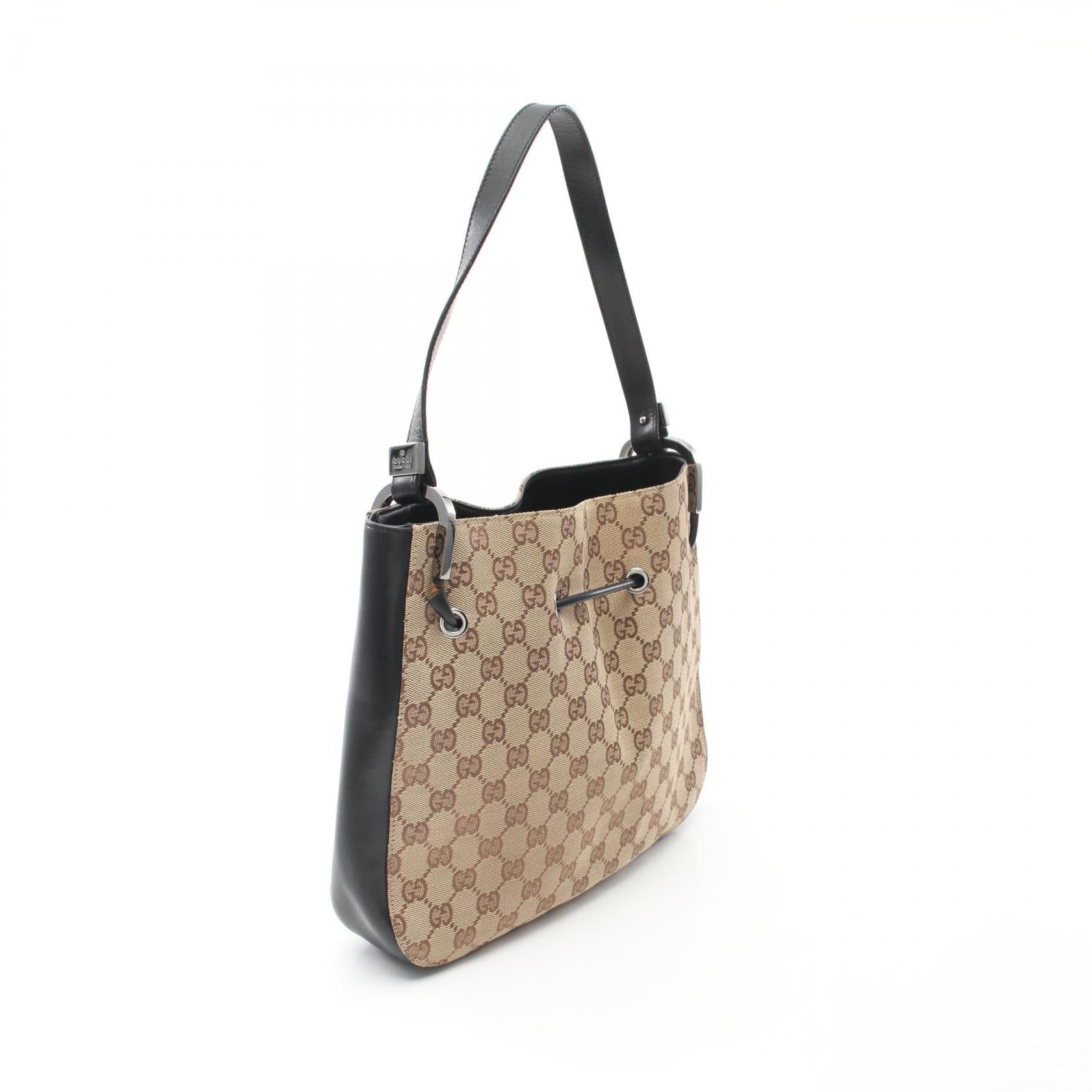 Gucci GG Canvas Leather Shoulder Bag