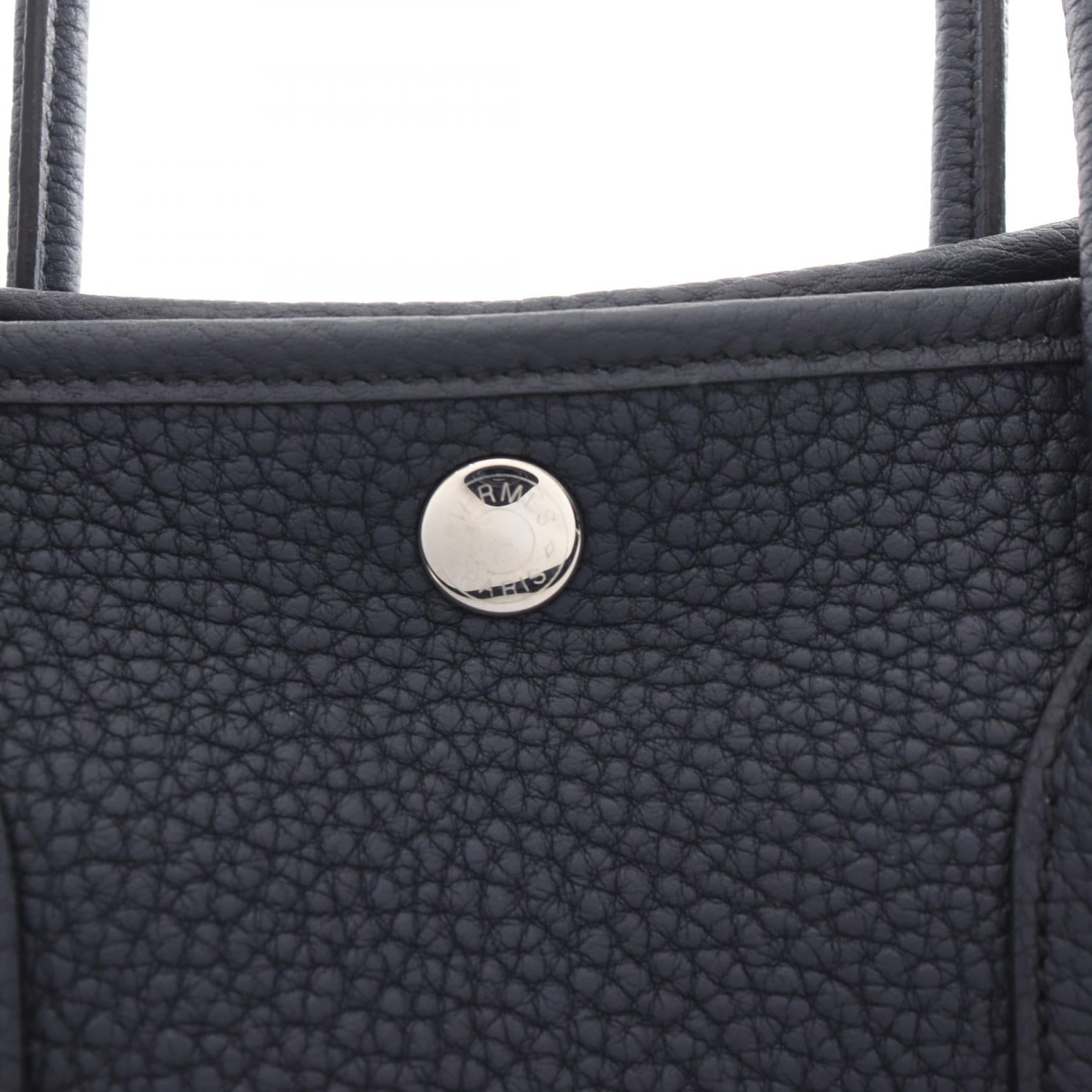 Hermes Garden Party TPM Handbag Navy