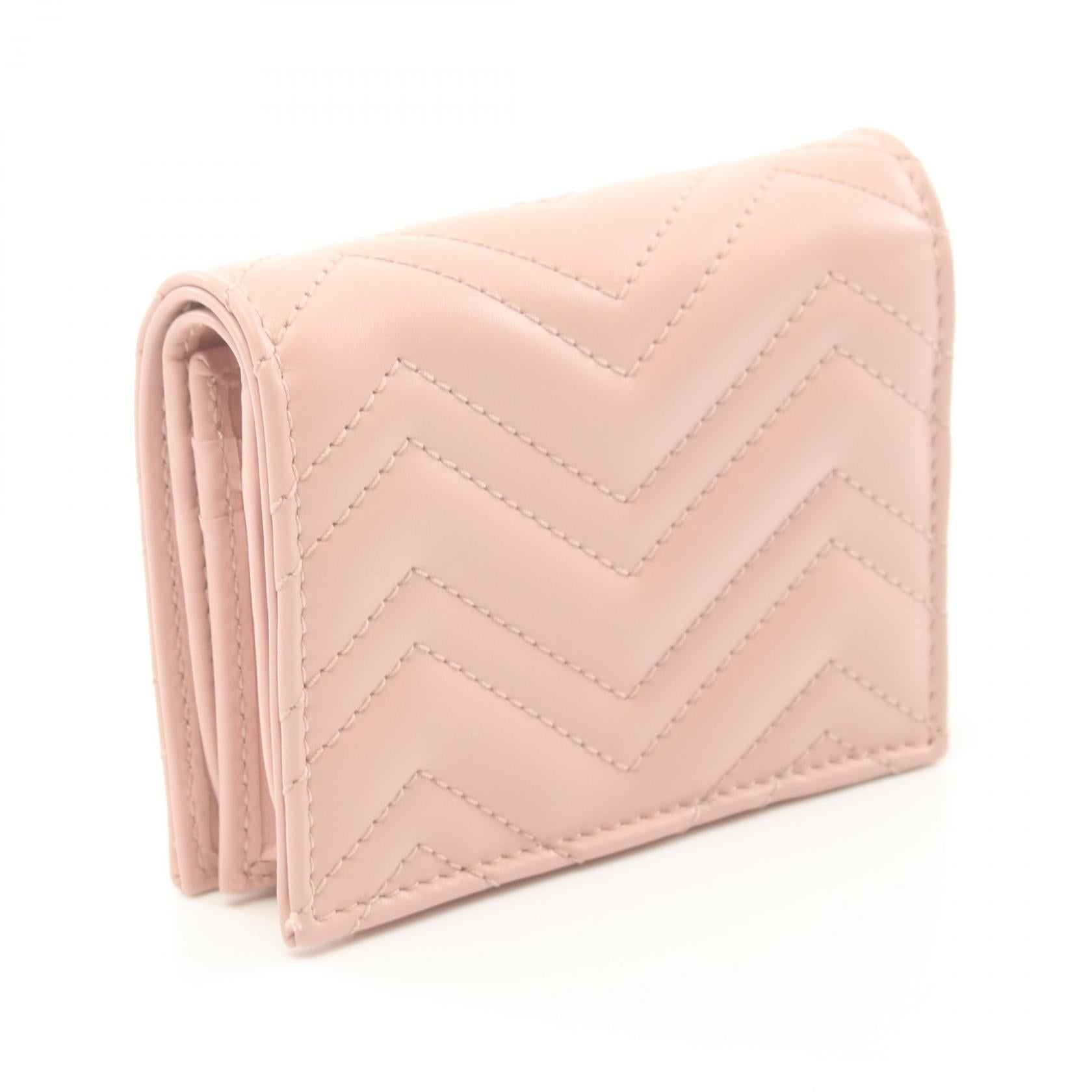 Gucci GG Marmont Leather Bifold Wallet Pink