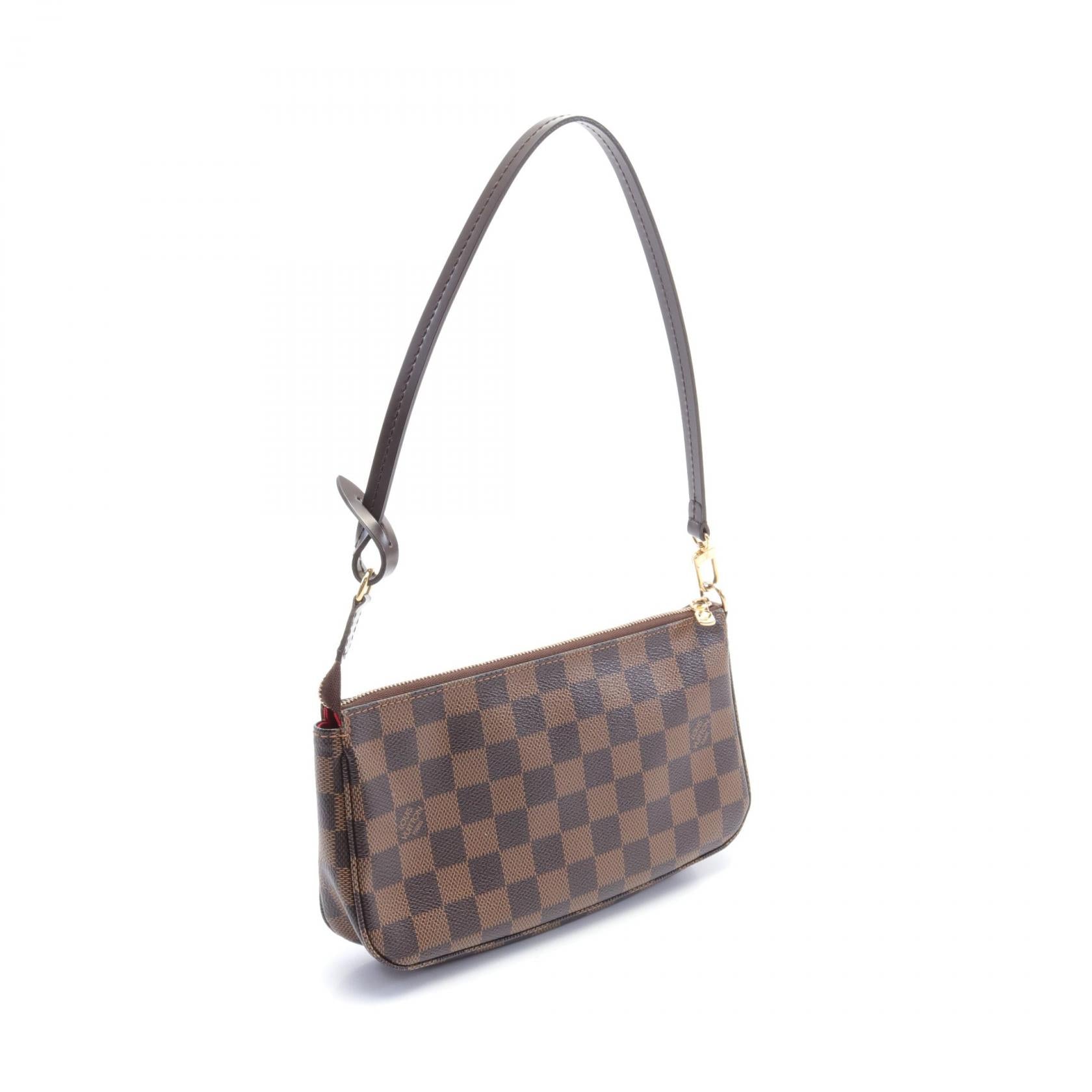 Louis Vuitton Damier Canvas Leather Handbag N41206