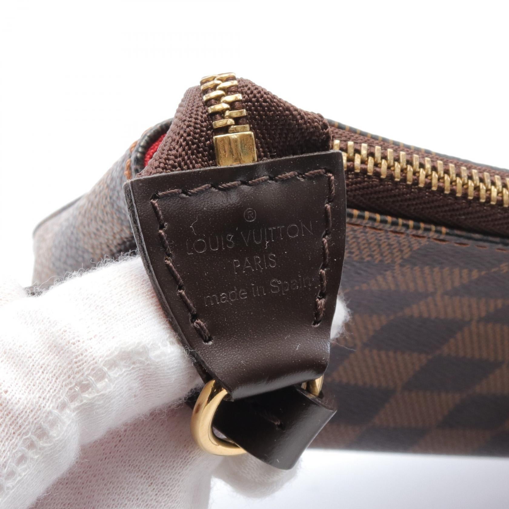 Louis Vuitton Damier Canvas Leather Handbag N41206