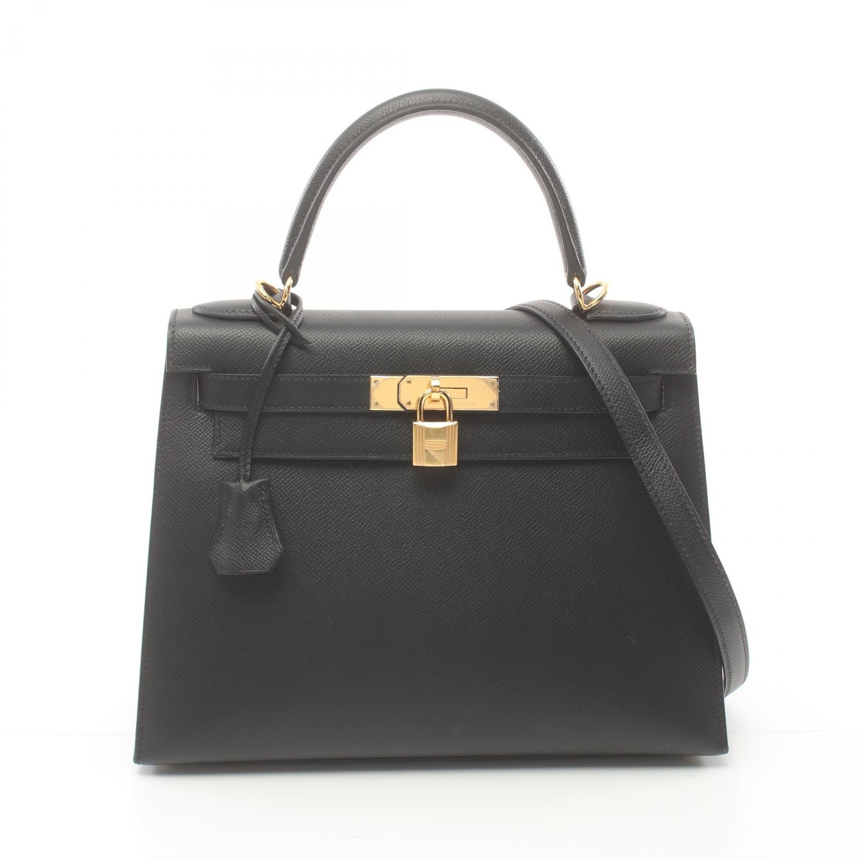 Hermes Kelly 28 Handbag Black