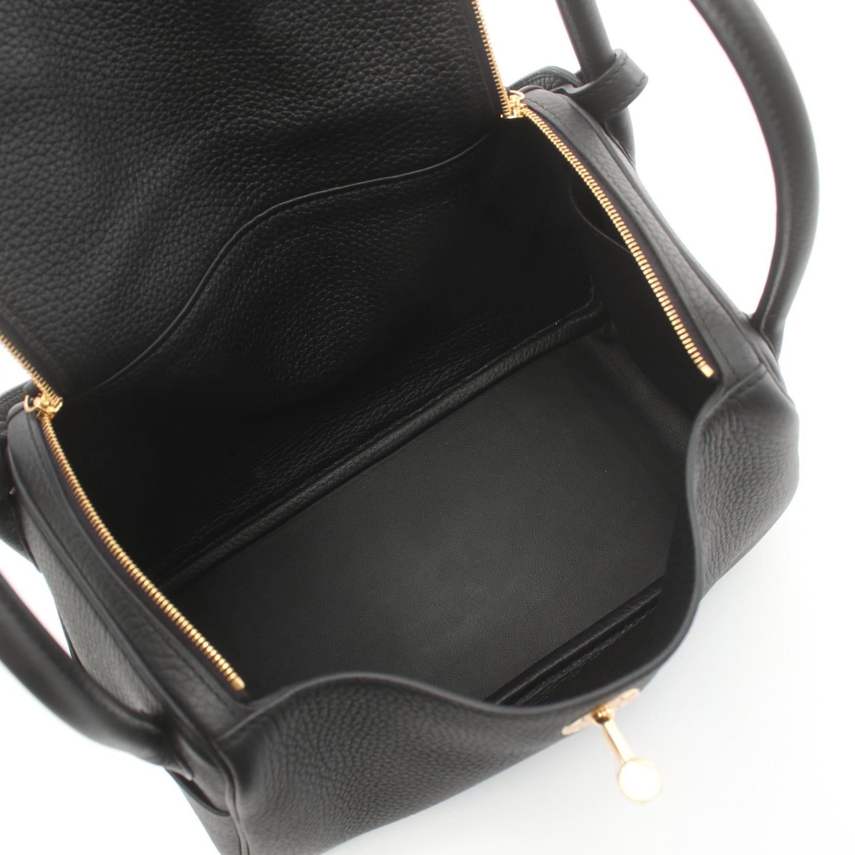 Hermes Lindy 26 Shoulder Bag Black