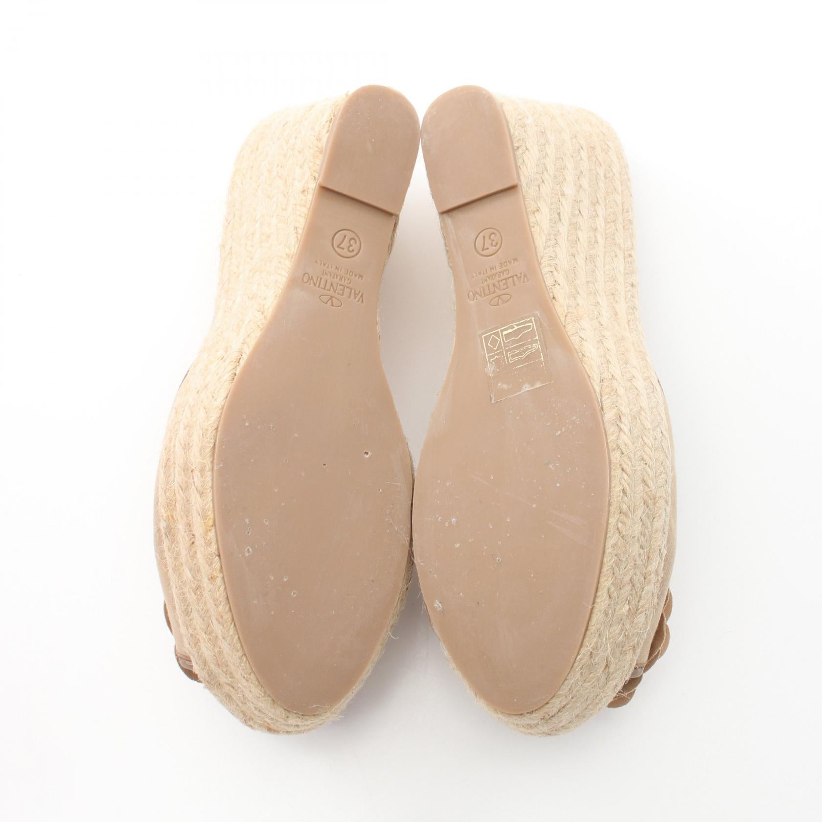 Valentino Fabric Sandals Beige