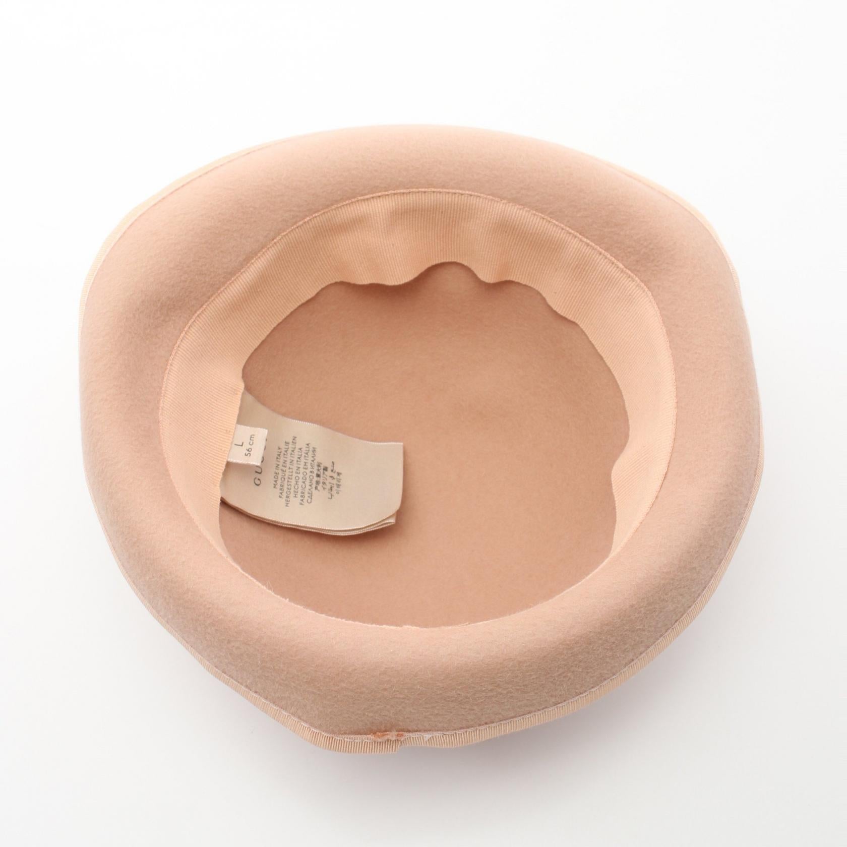 Gucci Rabbit Felt Hat Pink 706805