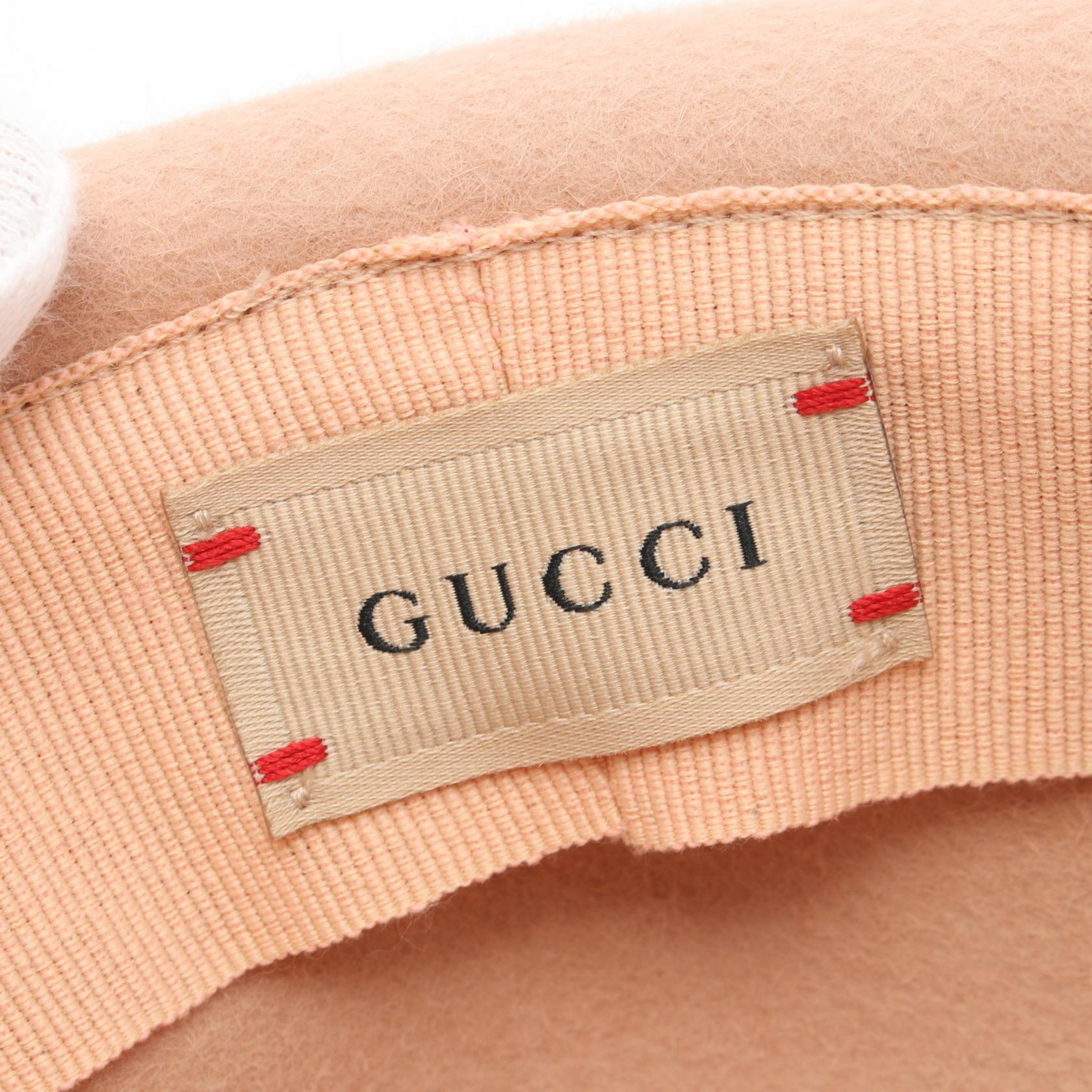 Gucci Rabbit Felt Hat Pink 706805