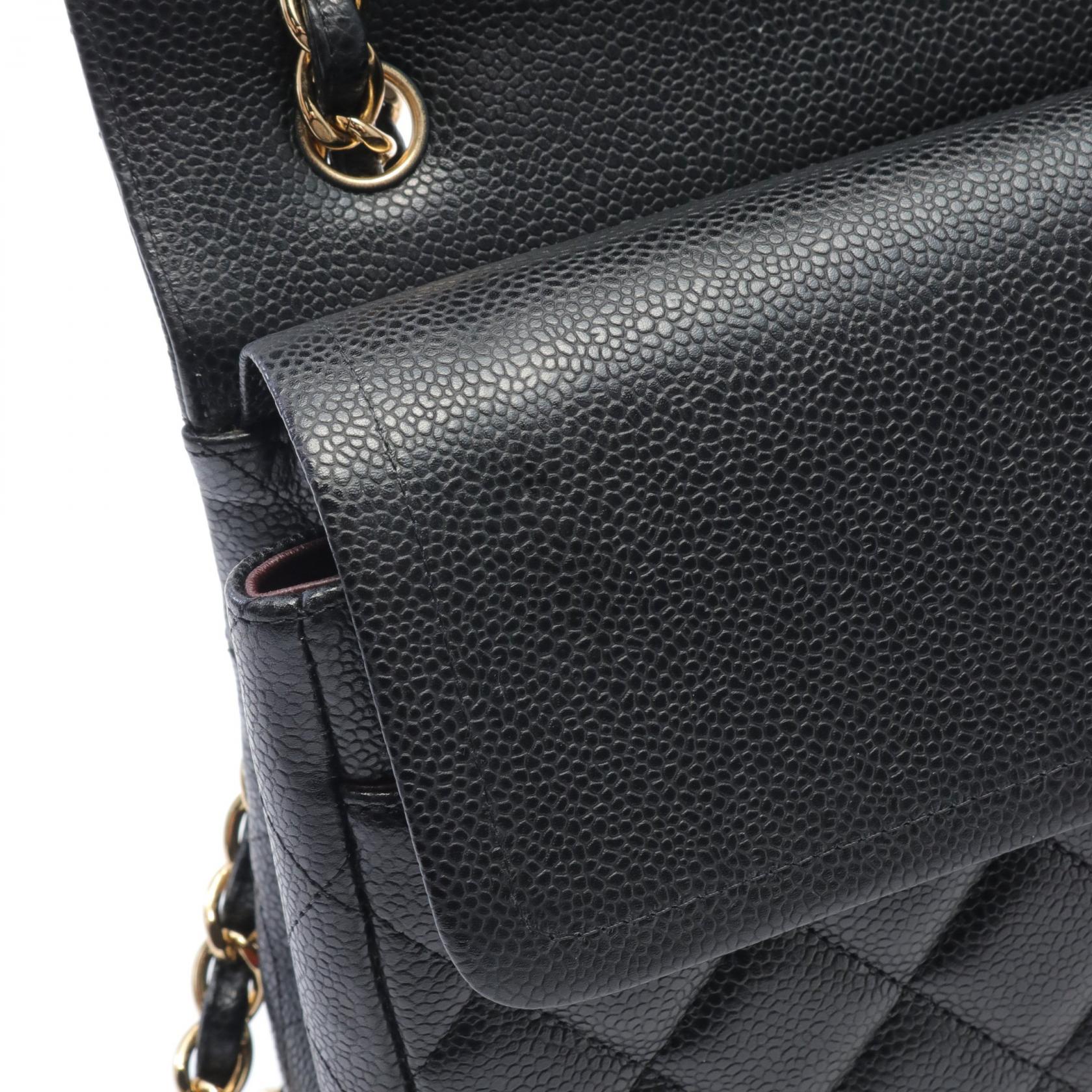 Chanel Caviar Skin Shoulder Bag Black