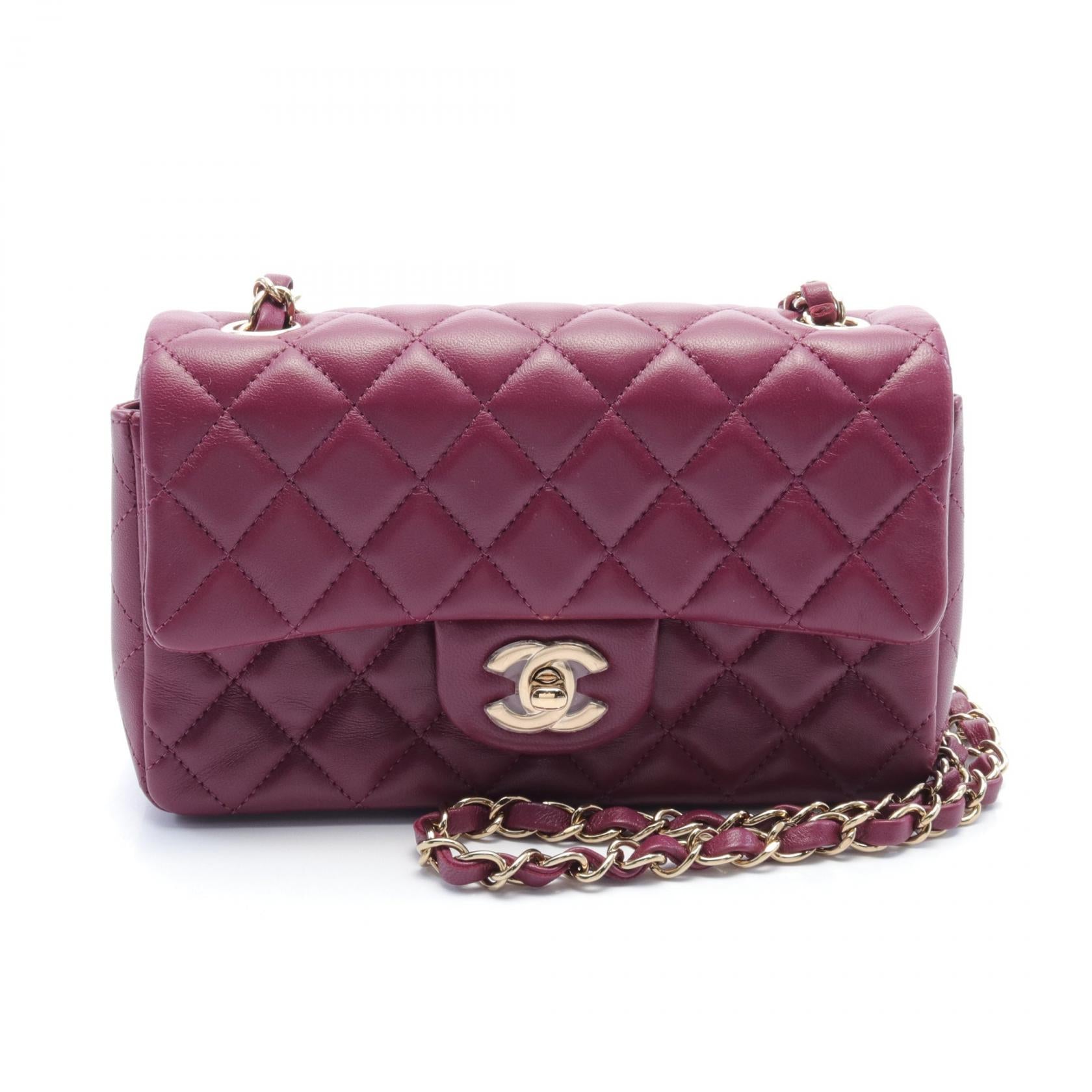 Chanel Mini Classic Single Flap Bag Leather Shoulder Bag in Very Good Condition