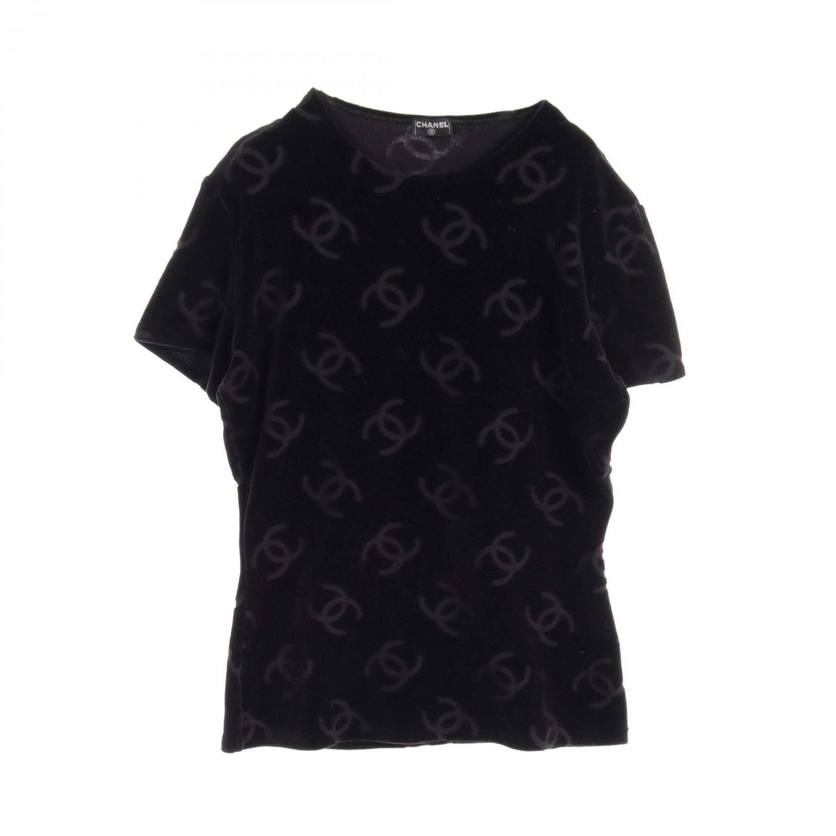 Chanel Coco Mark Fabric Top Navy