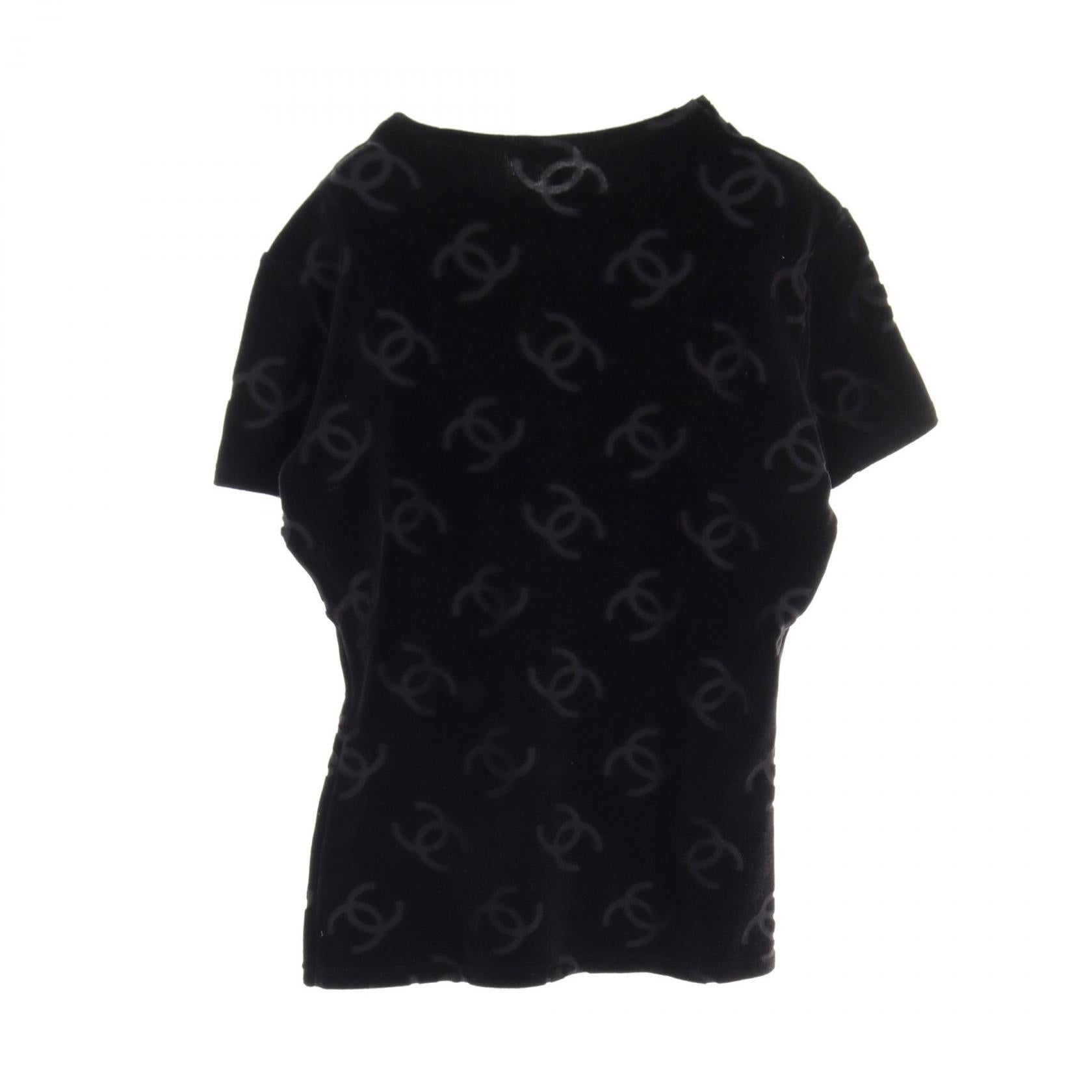 Chanel Coco Mark Fabric Top Navy