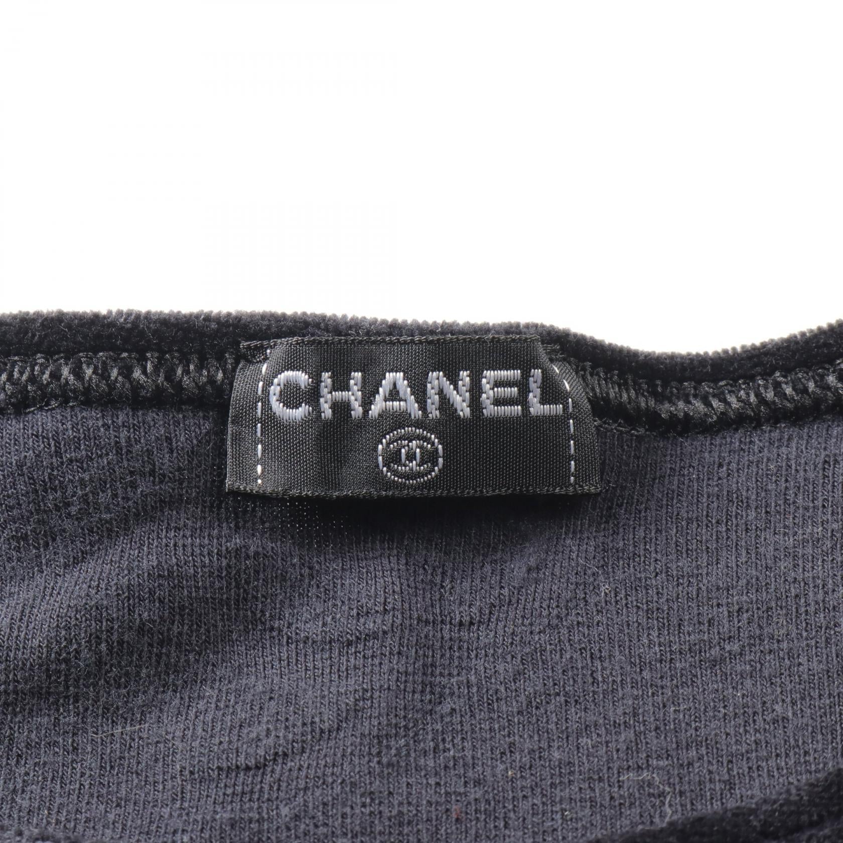 Chanel Coco Mark Fabric Top Navy