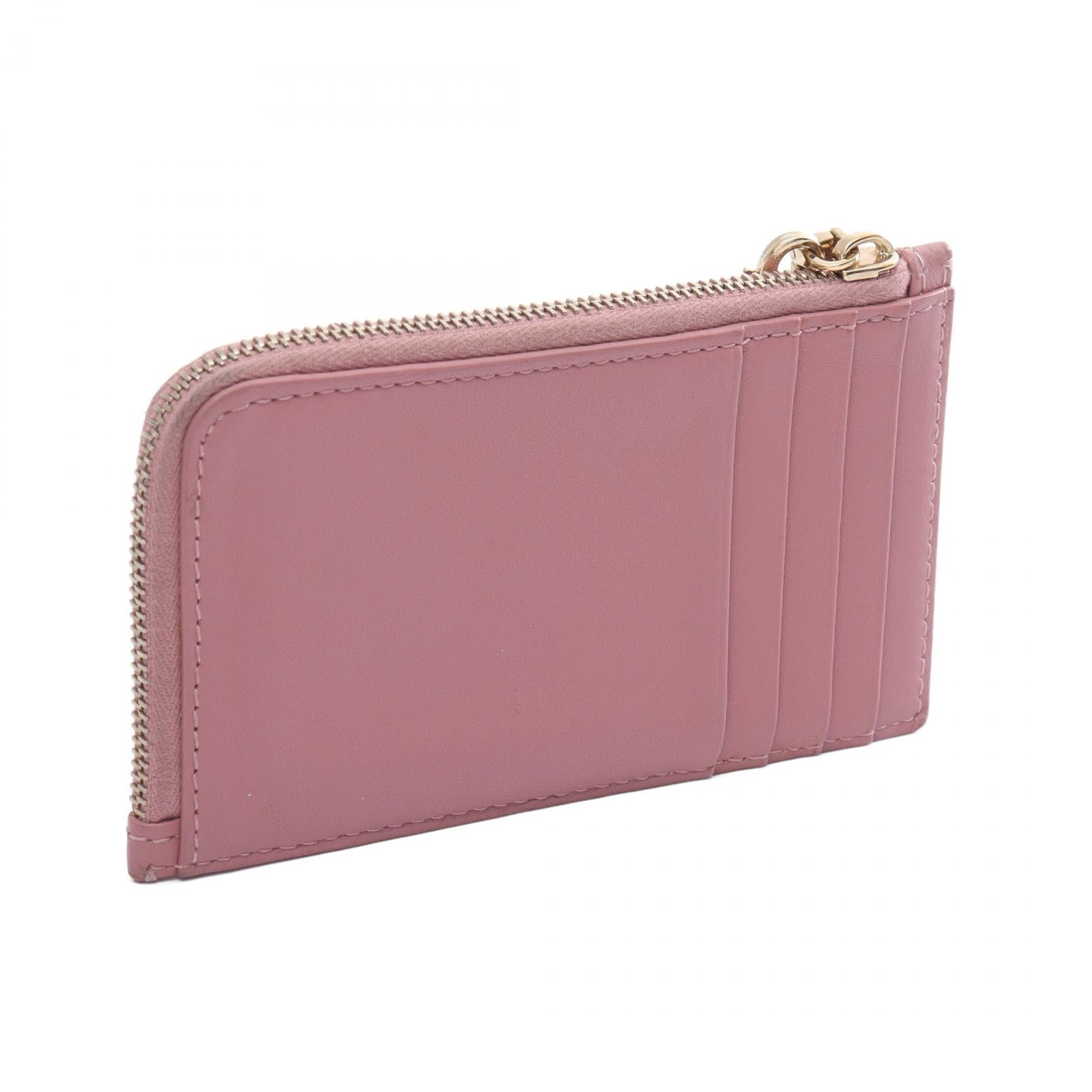 Dior Lady Dior Leather Coin Case Pink