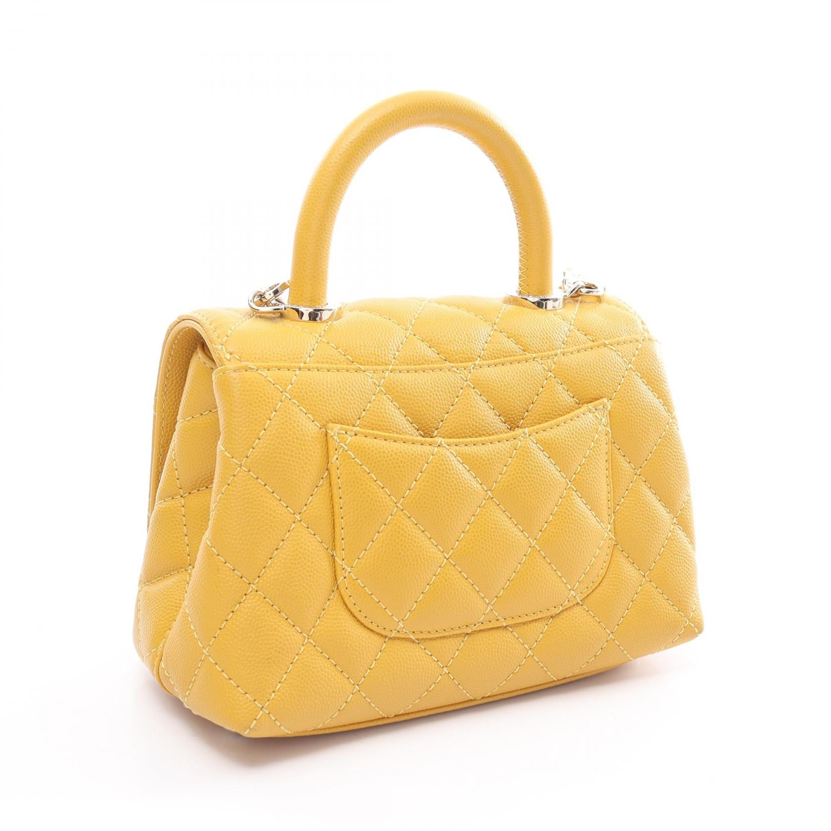 Chanel Coco Handle XXS Top Handle Bag Yellow