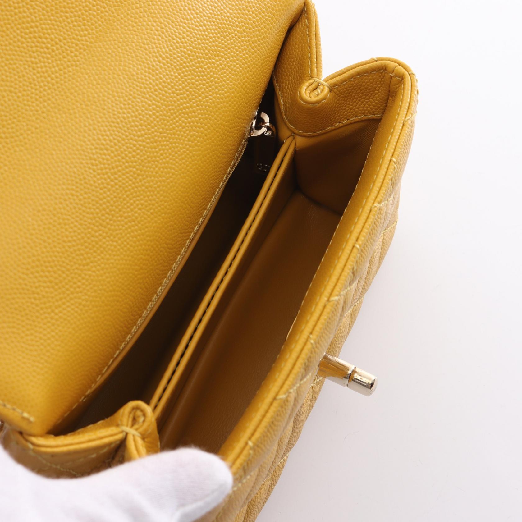 Chanel Coco Handle XXS Top Handle Bag Yellow