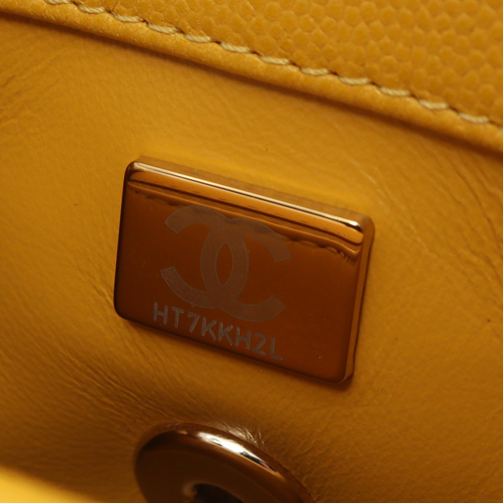 Chanel Coco Handle XXS Top Handle Bag Yellow