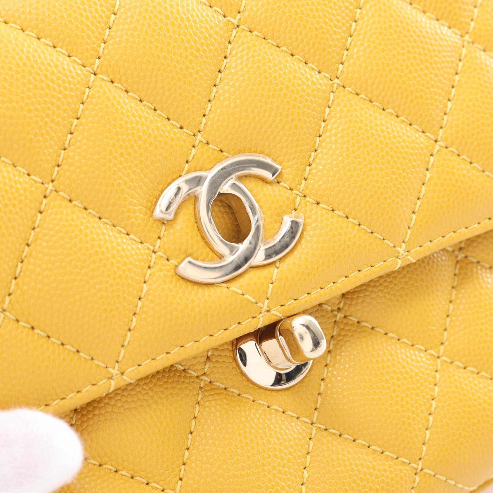 Chanel Coco Handle XXS Top Handle Bag Yellow