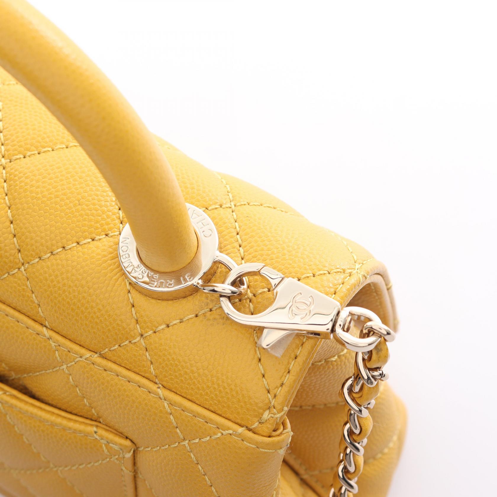 Chanel Coco Handle XXS Top Handle Bag Yellow