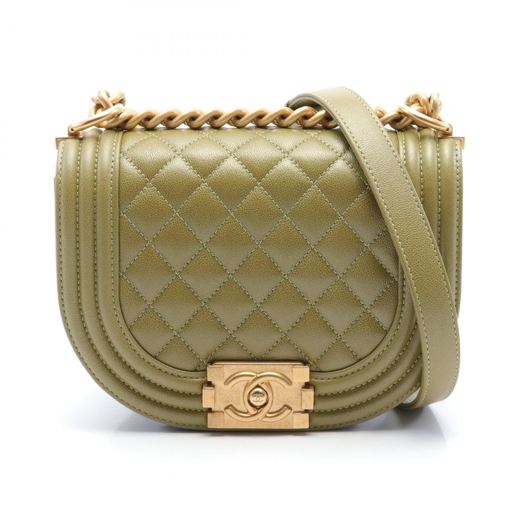 Chanel Le Boy Caviar Mini Shoulder Bag  Leather Shoulder Bag