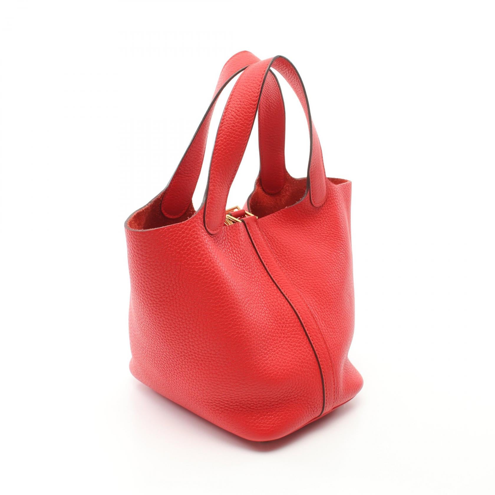 Hermes Picotin Lock PM Rouge Tomato Handbag