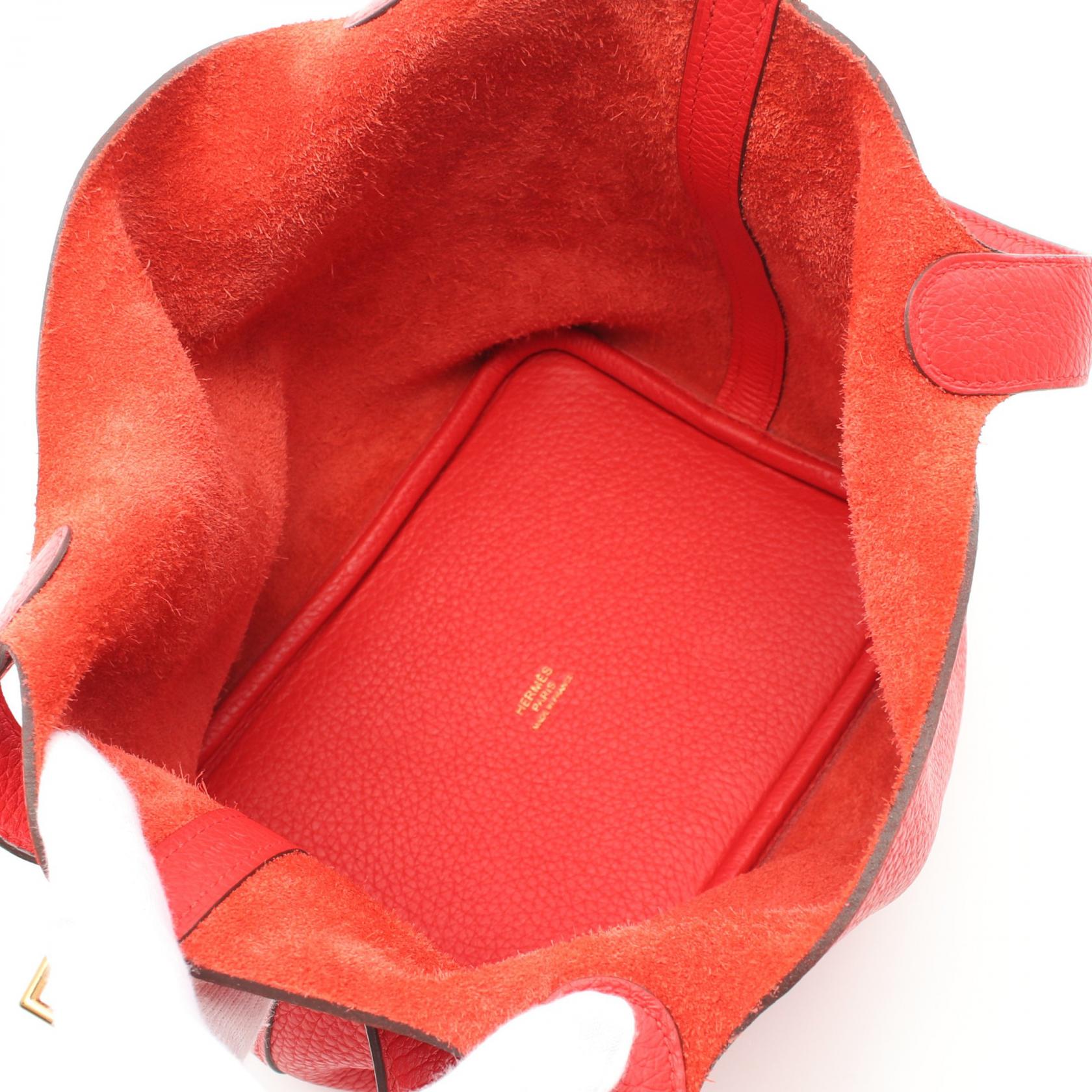 Hermes Picotin Lock PM Rouge Tomato Handbag