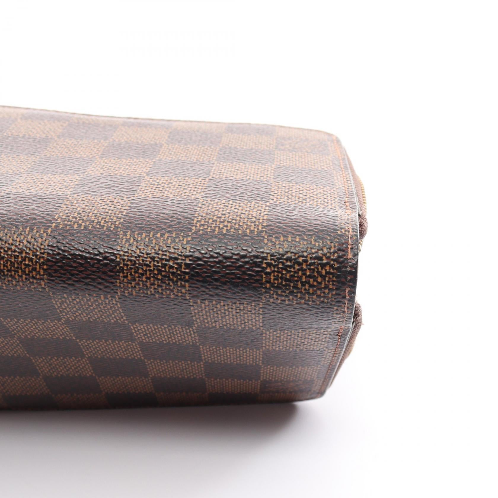 Louis Vuitton Damier Ebene Zippy Wallet Canvas Long Wallet N60015 in Very Good Condition