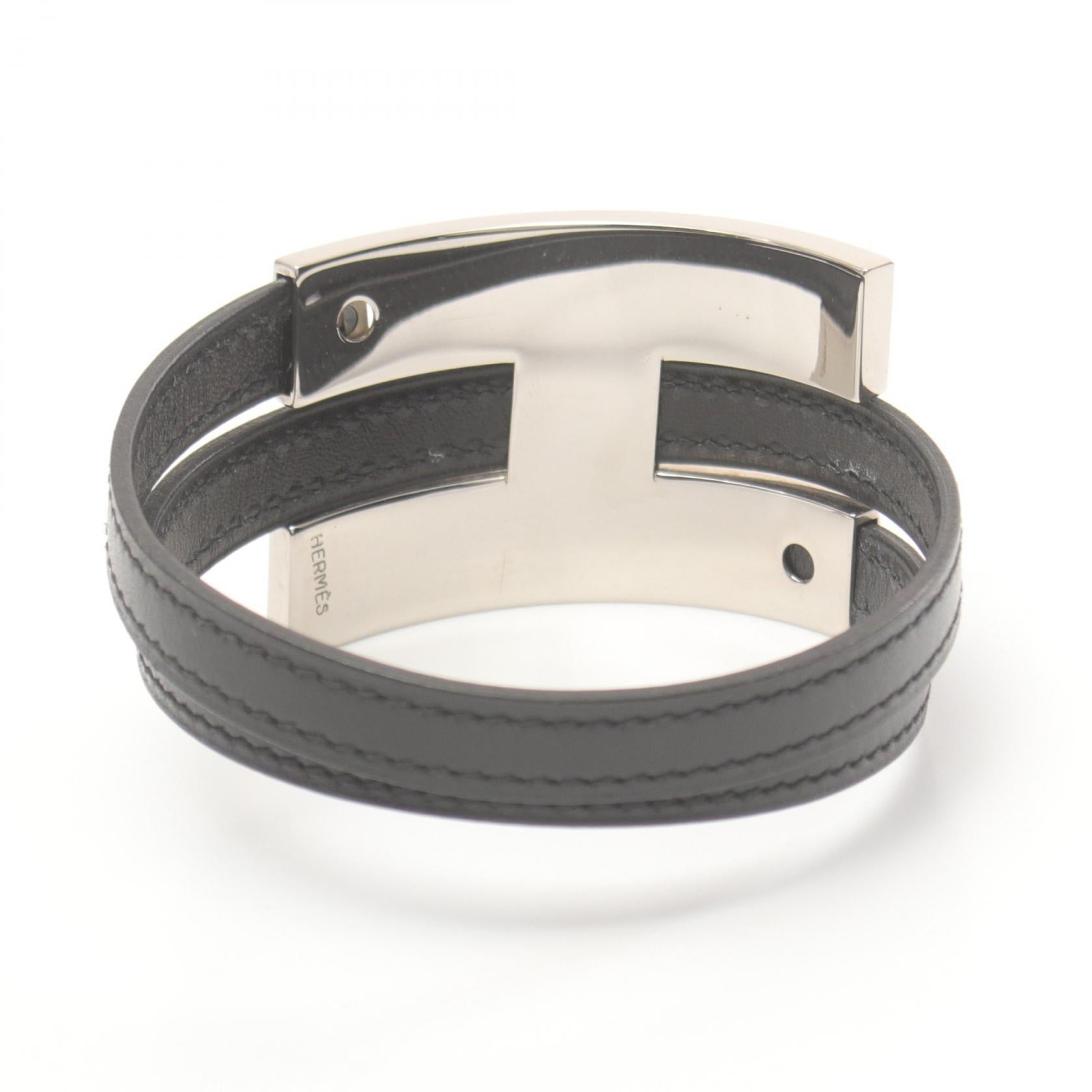 Hermes H Pousse Pousse Bracelet Leather Bracelet in Great Condition