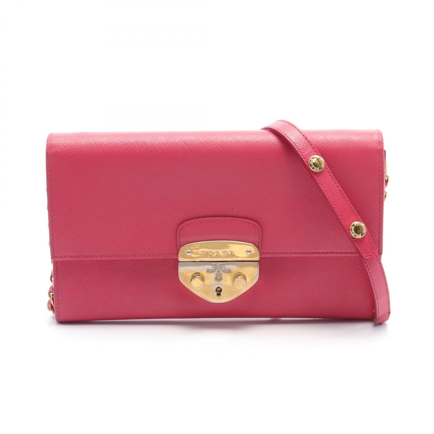 Prada Leather Shoulder Bag Pink