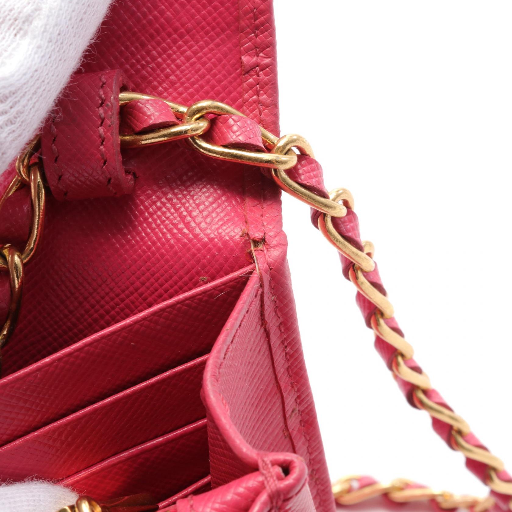 Prada Leather Shoulder Bag Pink