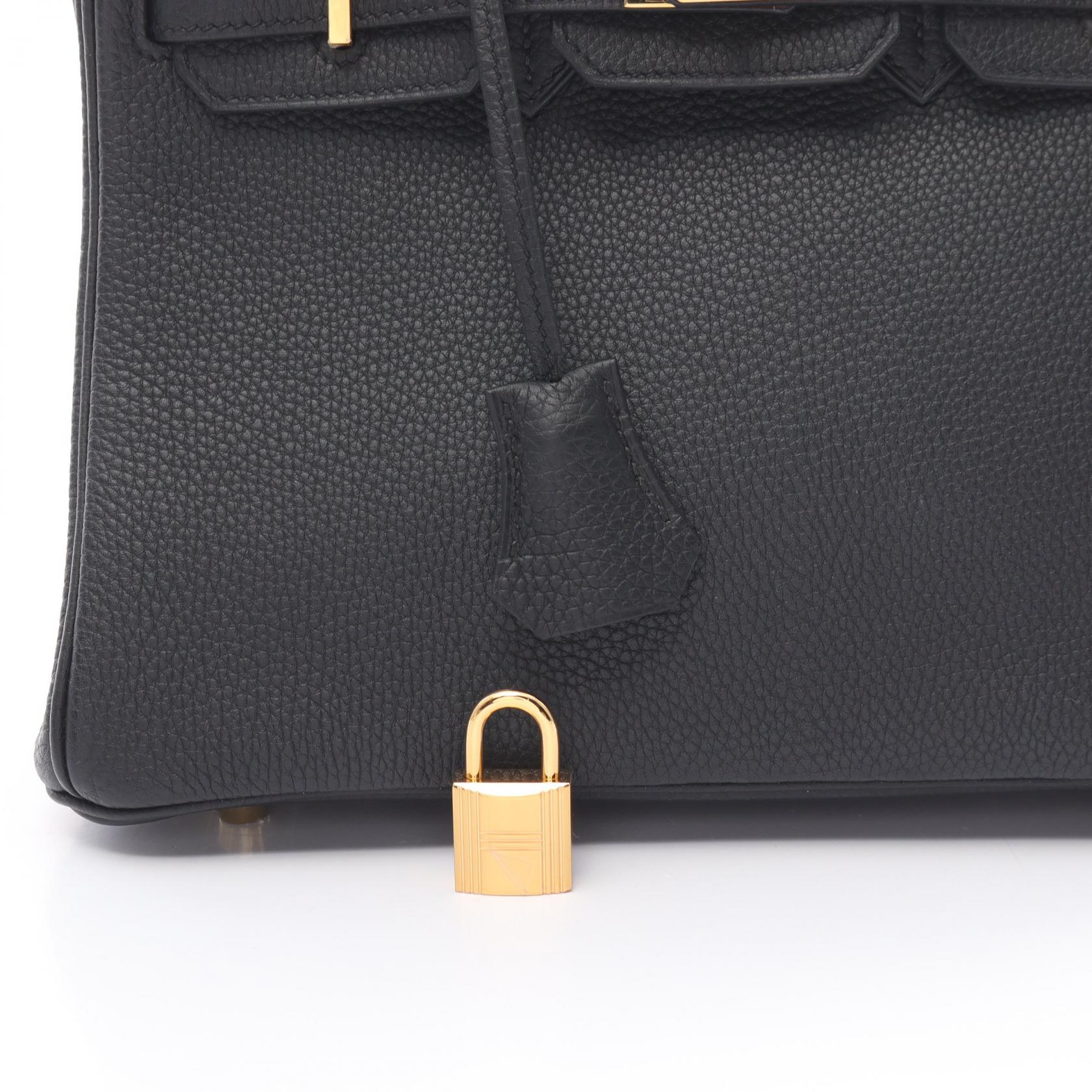 Hermes Birkin 25 Togo Handbag Black