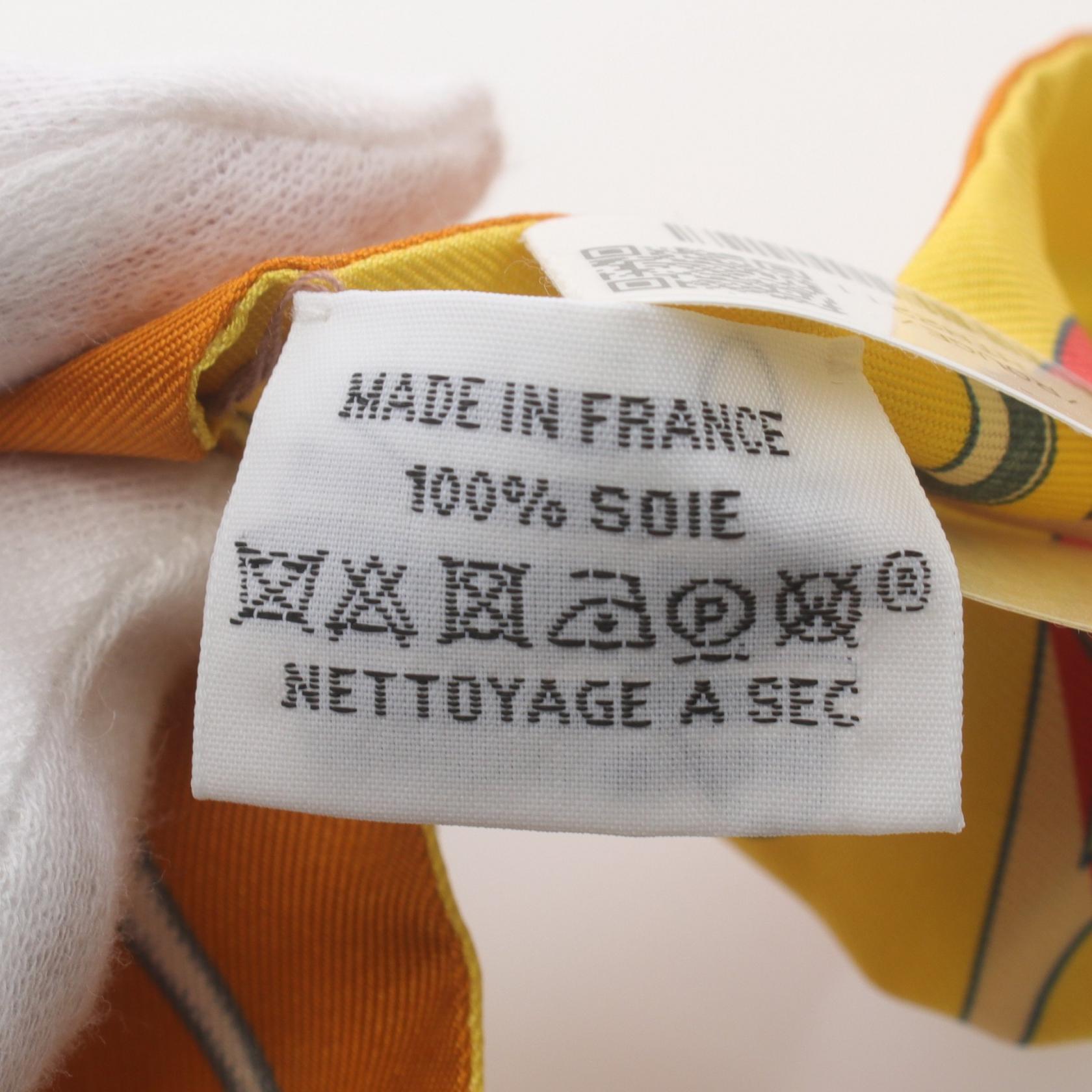 Hermes Do Re Boucles Twilly SIlk Scarf Canvas Scarf in Excellent Condition