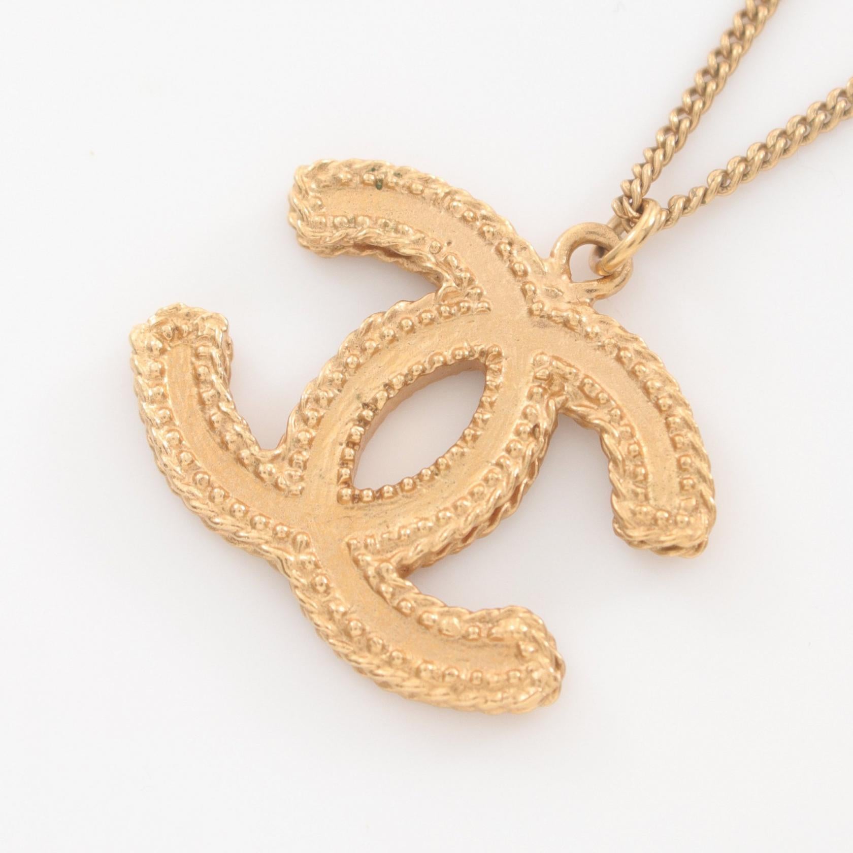 Chanel Coco Mark Necklace Gold Plated