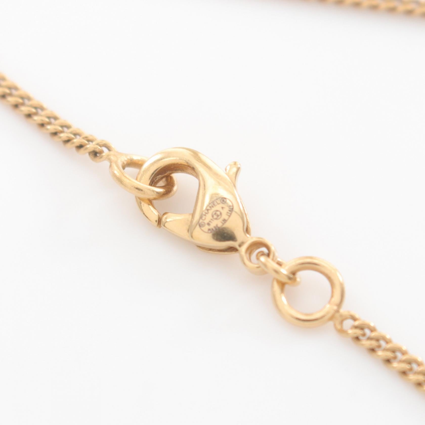 Chanel Coco Mark Necklace Gold Plated