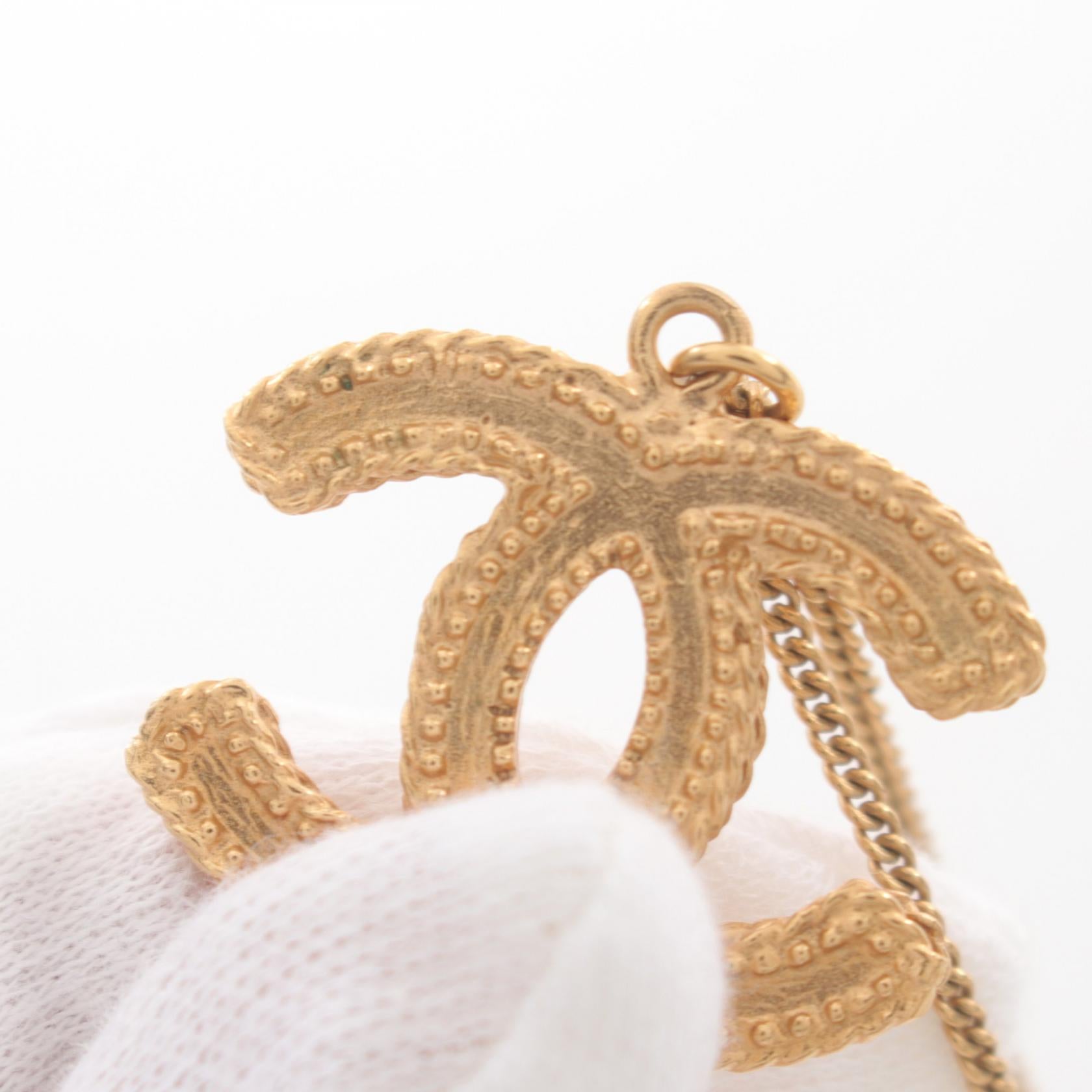 Chanel Coco Mark Necklace Gold Plated