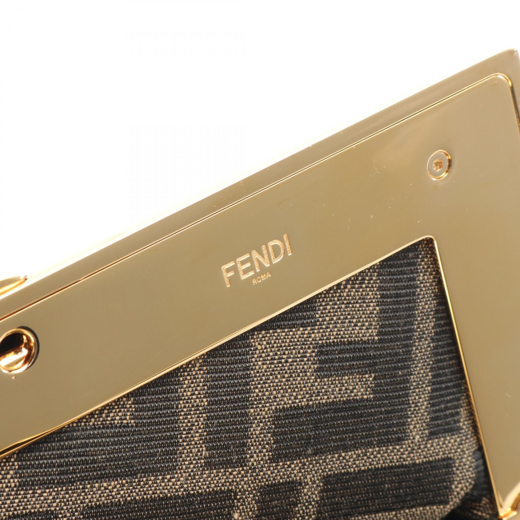 Fendi Leather Medium Clutch Bag 8BP127