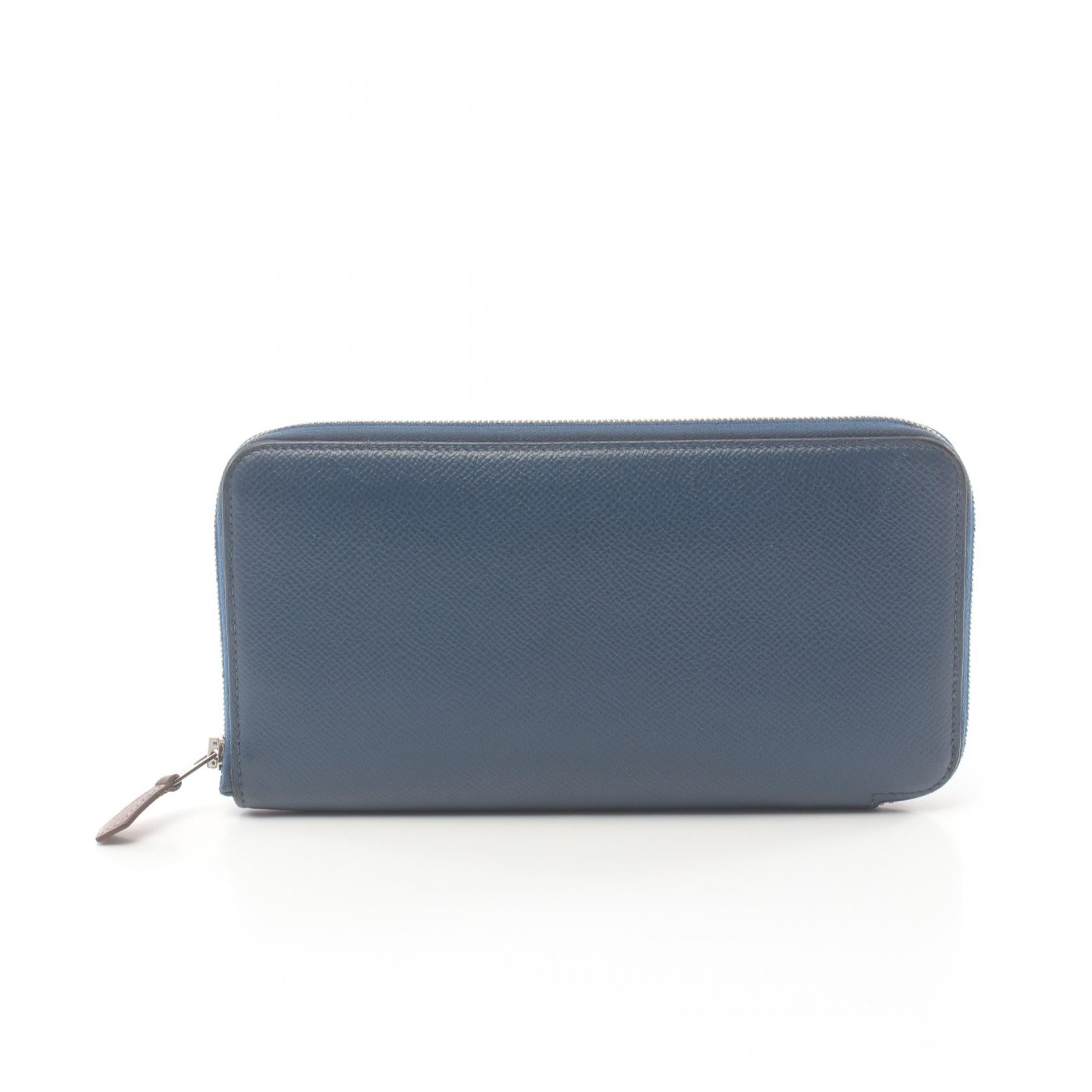 Hermes Azap Long Silk'in Wallet Blue