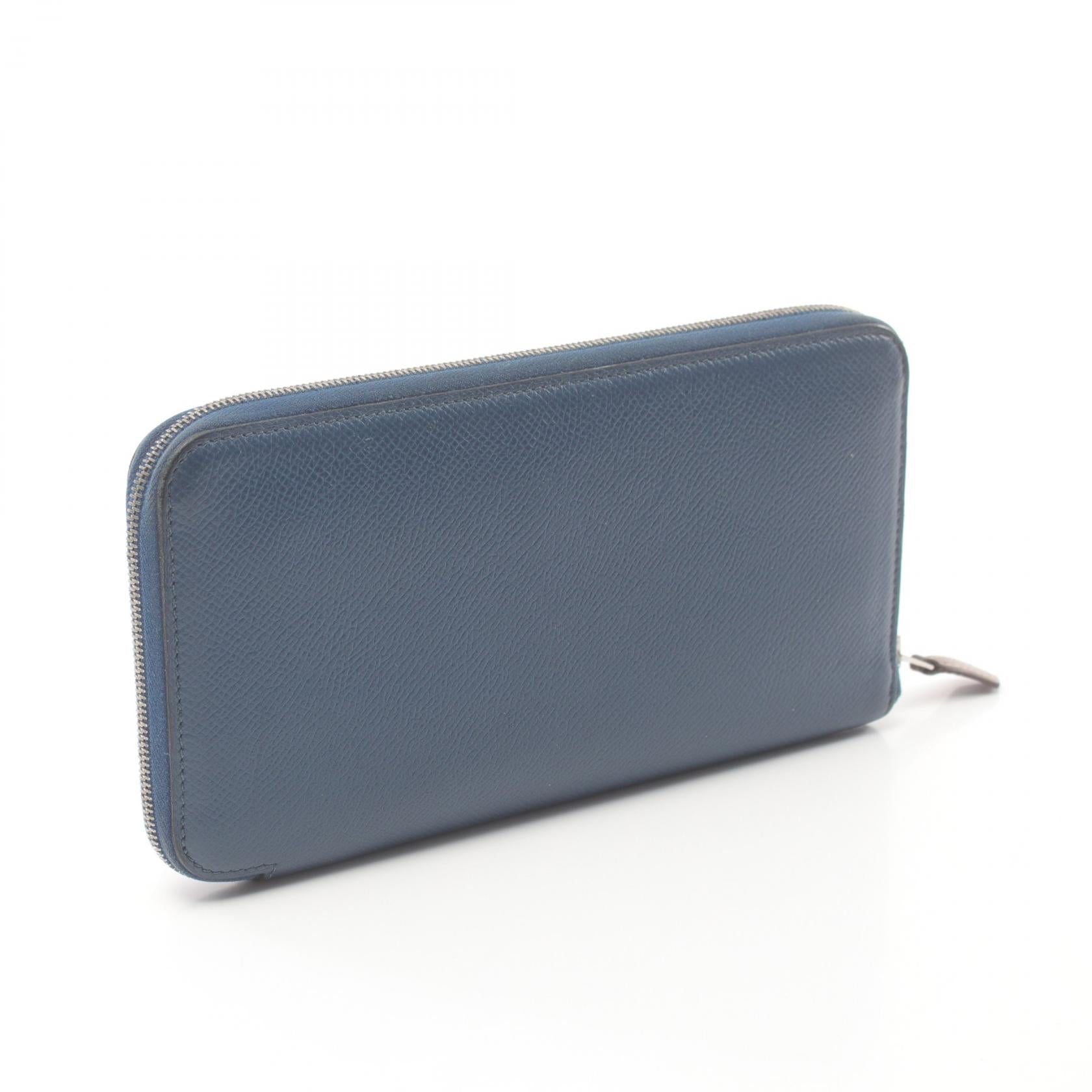 Hermes Azap Long Silk'in Wallet Blue