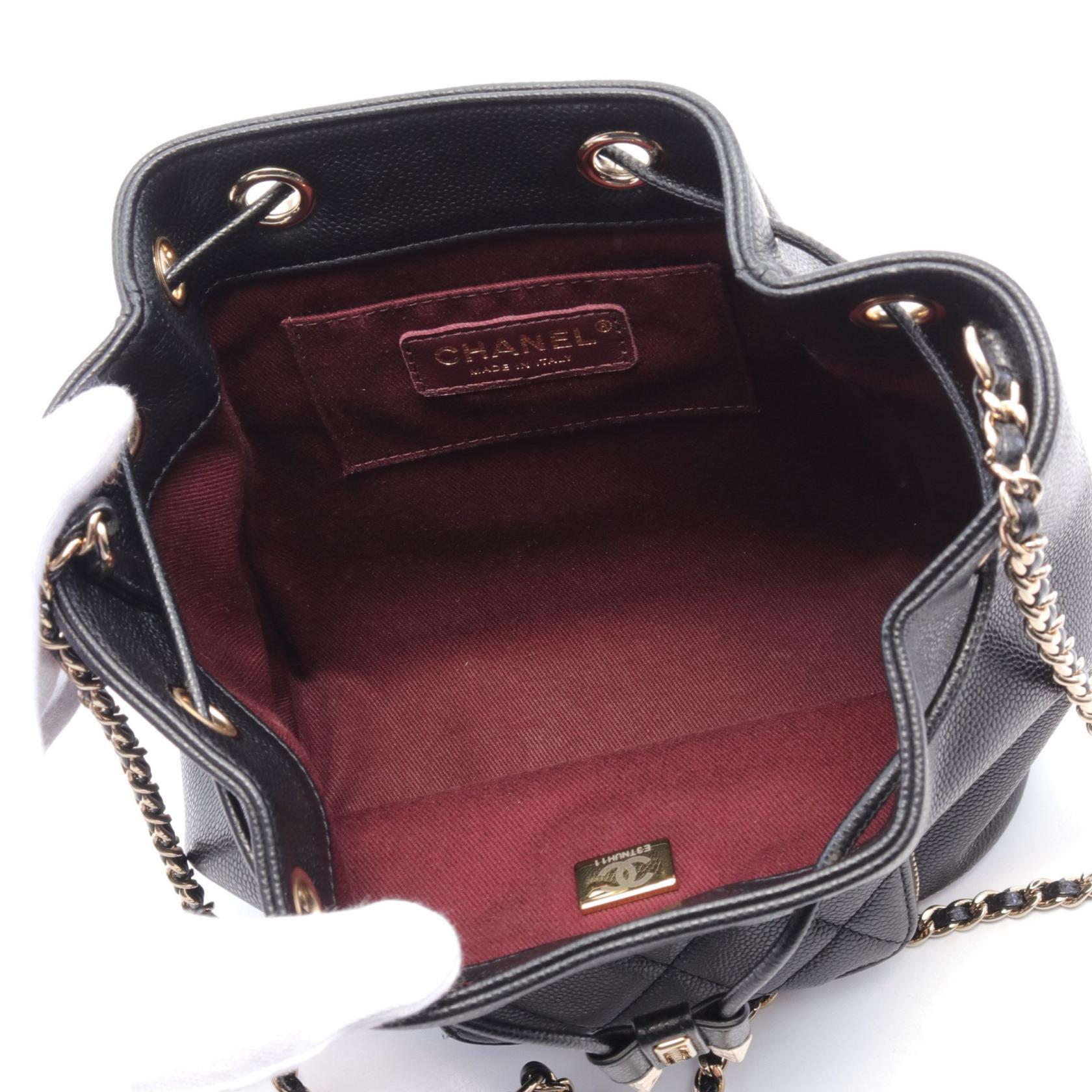 Chanel Caviar Skin Matelasse Bucket Shoulder Bag