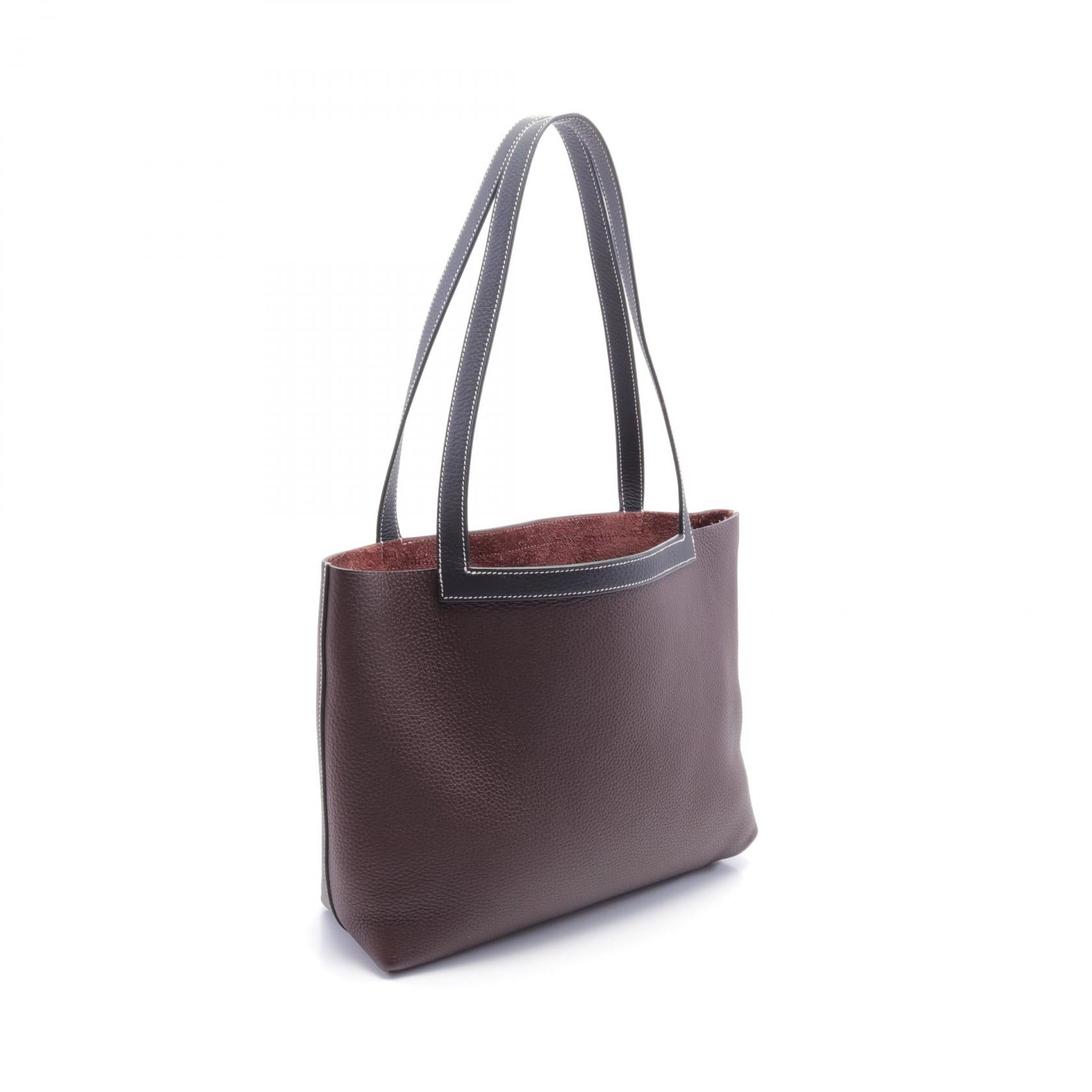 Hermes Cabas Elan 31 Tote Bag Brown/Navy