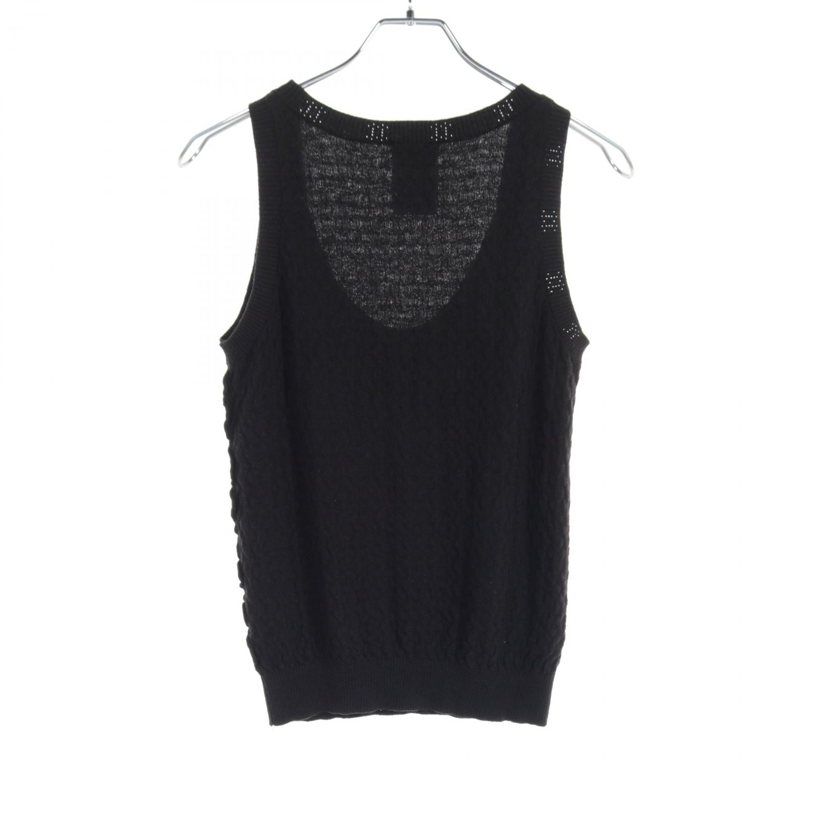 Chanel Cashmere Knit Tank Top Black