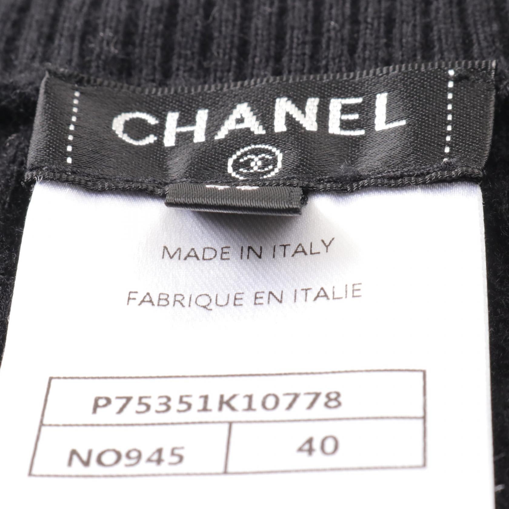 Chanel Cashmere Knit Tank Top Black