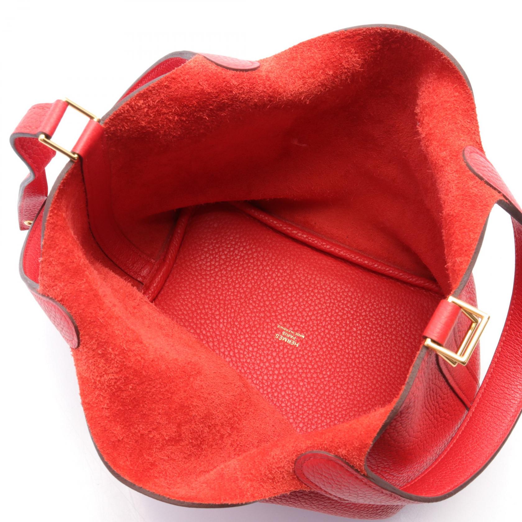 Hermes Picotin Lock PM Handbag Red