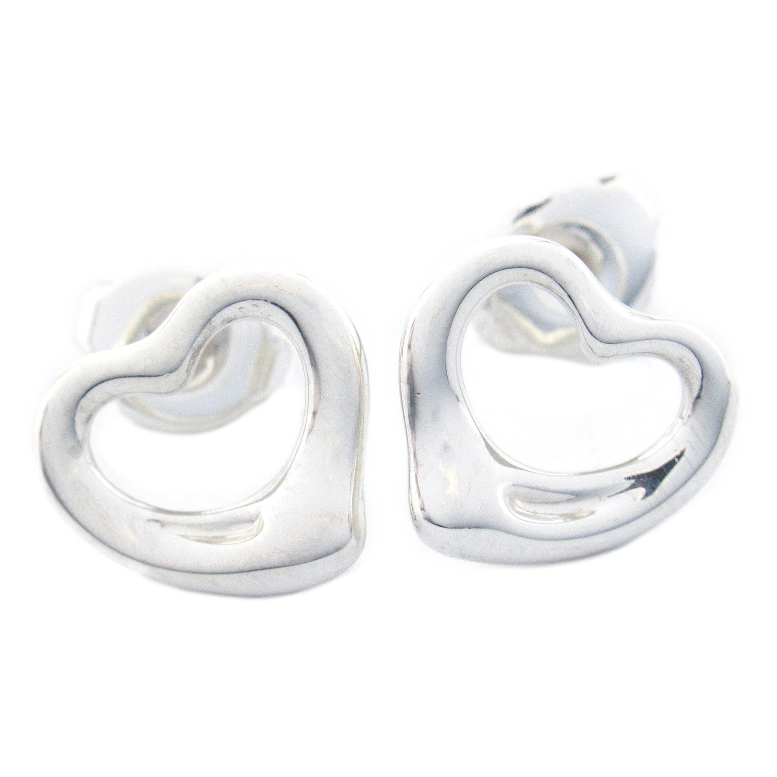 Tiffany & Co Open Heart Earrings Silver 925