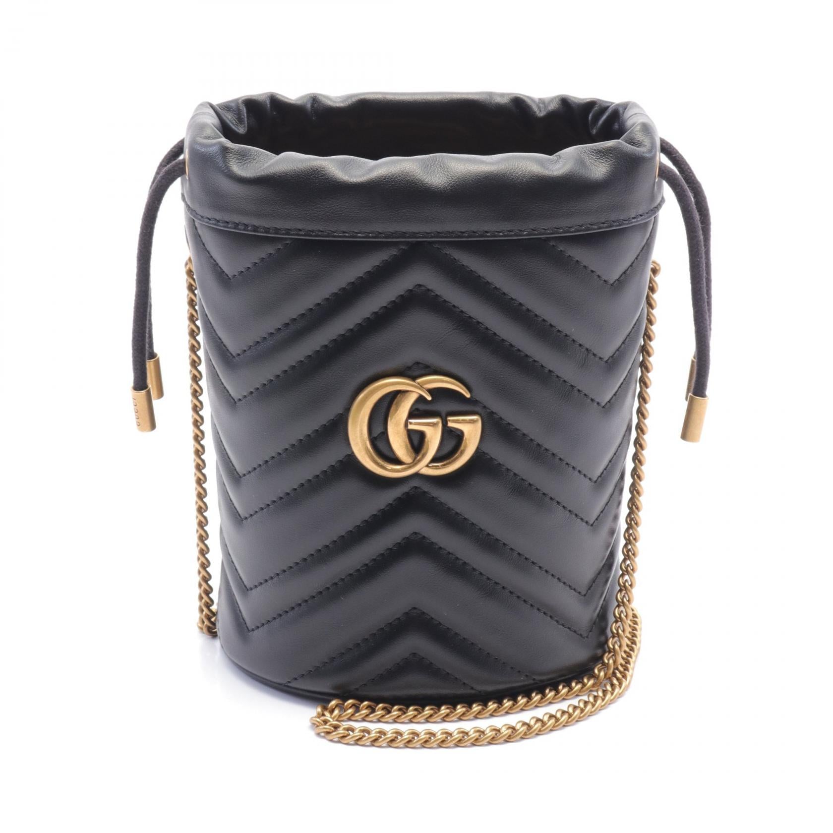 Gucci GG Marmont Chain Shoulder Bag Leather Shoulder Bag 575163 in Great Condition