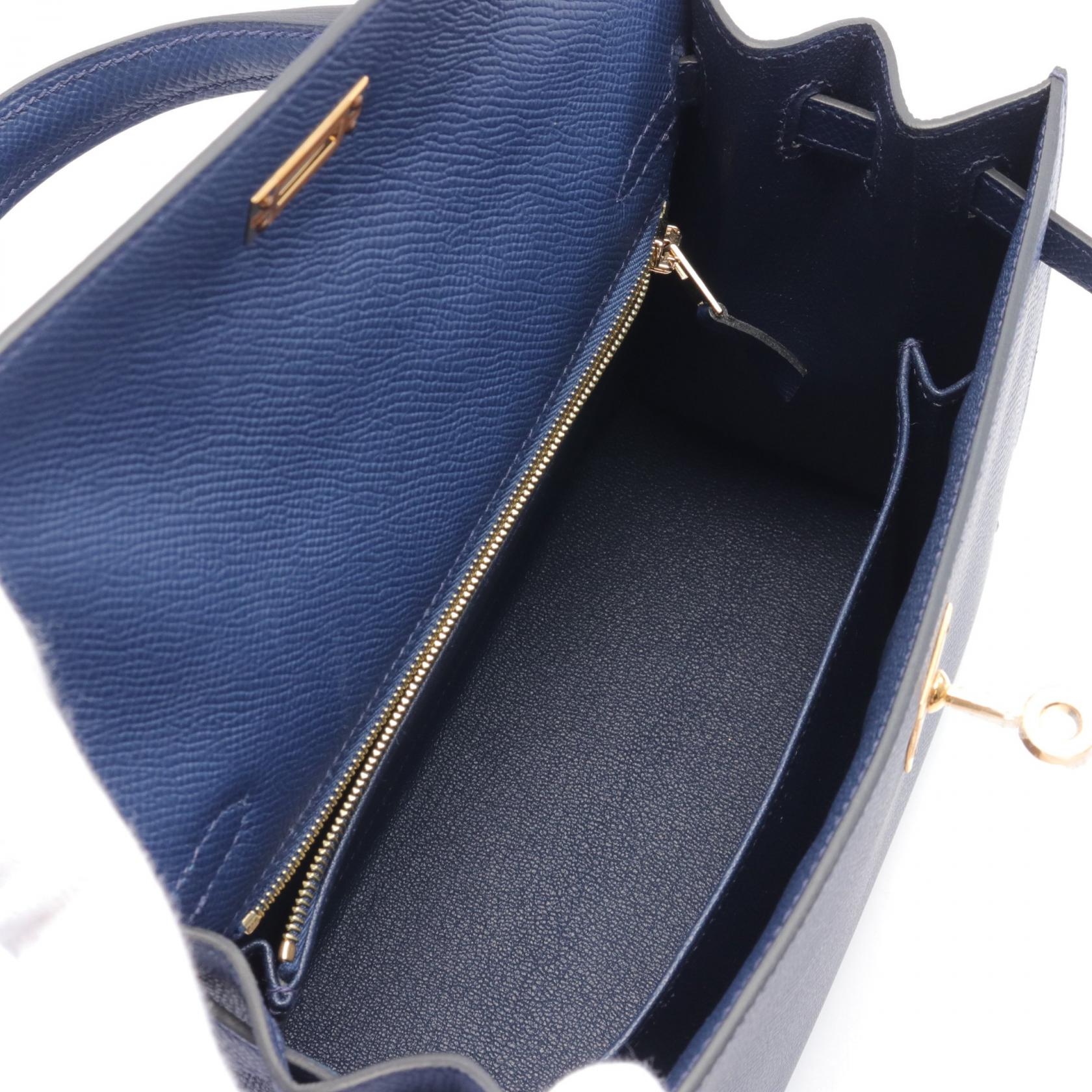 Hermes Kelly 25 Handbag Blue