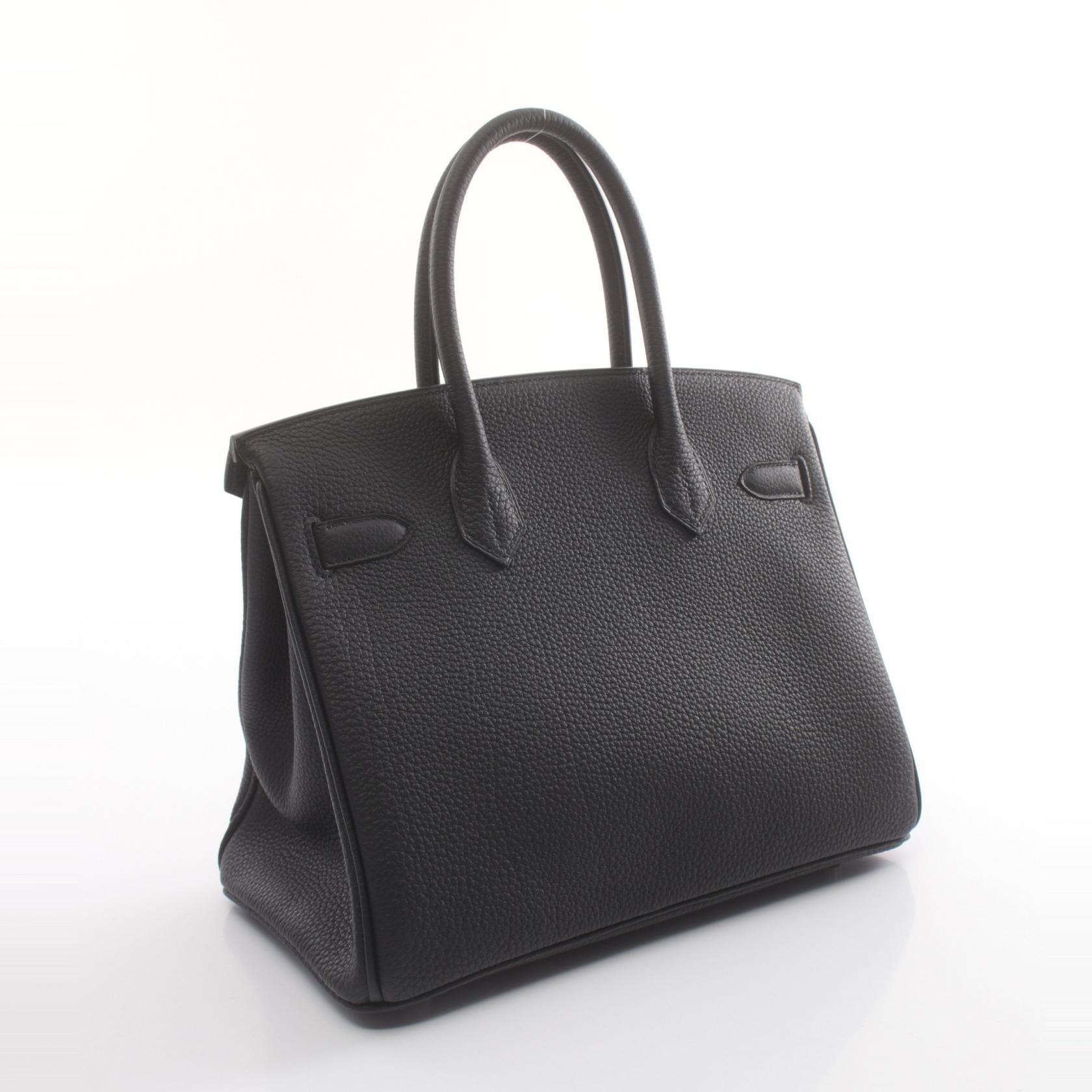 Hermes Birkin 30 Togo Handbag Black